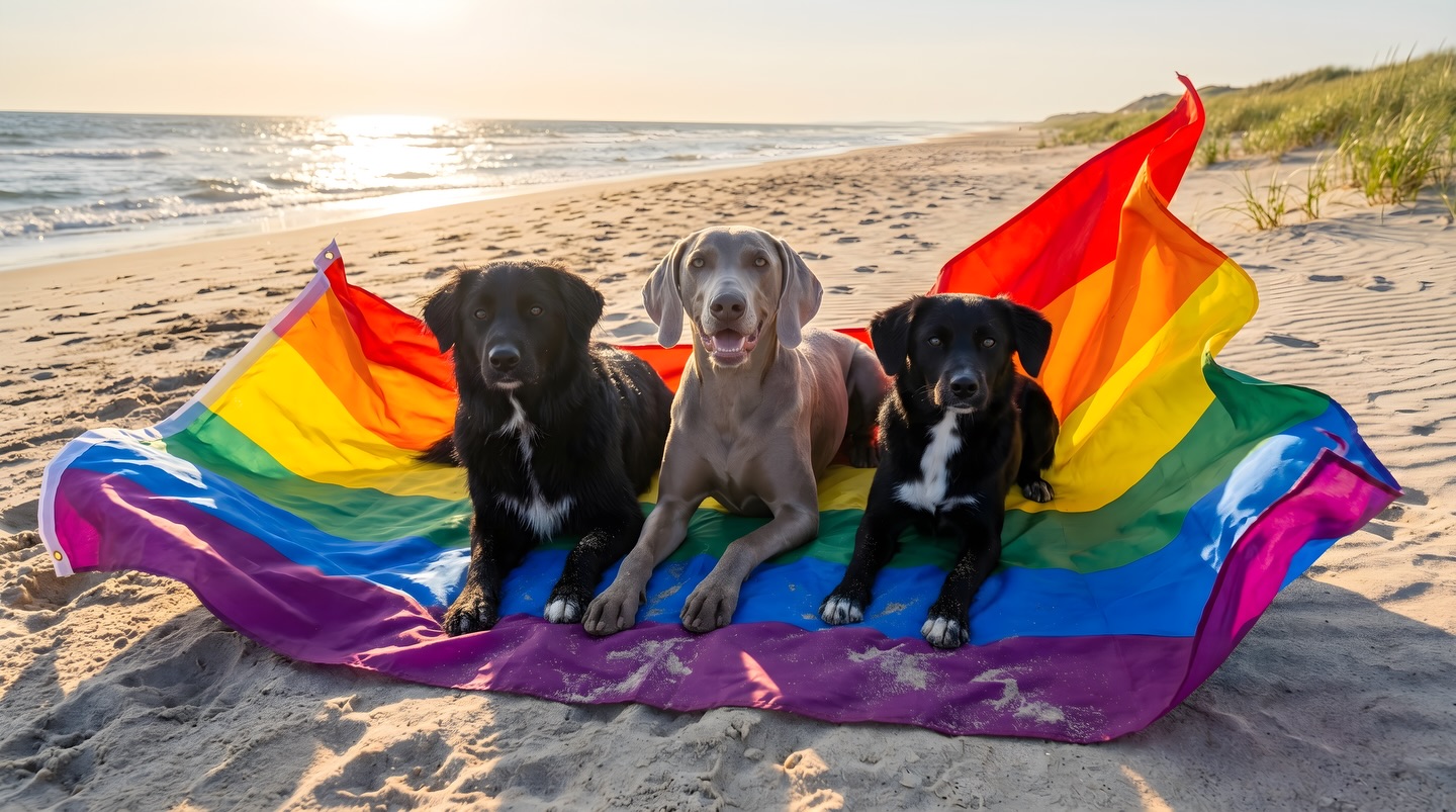 A dog doesn’t care who anyone loves as long as there is love in your heart. #LoveIsLove #Unconditional #PrideMonth #ExtendTheirStay #DogsOfInstagram