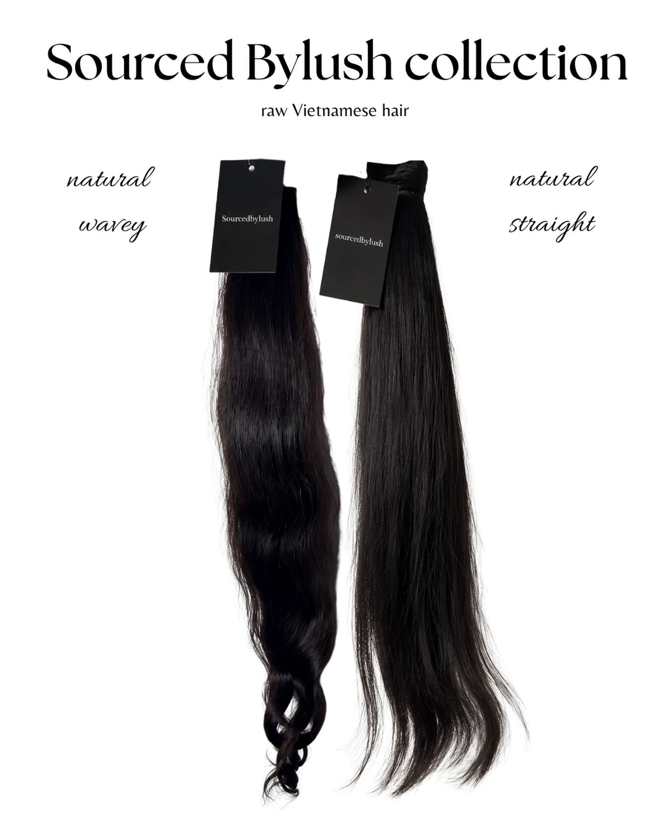 At Sourced By Lush, we offer two beautiful hair textures:
🤍 Natural Wavy
🤍 Straight
Both textures are made from high-quality hair, designed to give you a soft, full, and long-lasting look.
These are our best-selling textures and can be found on our website.
Shop now at SourcedByLush.com