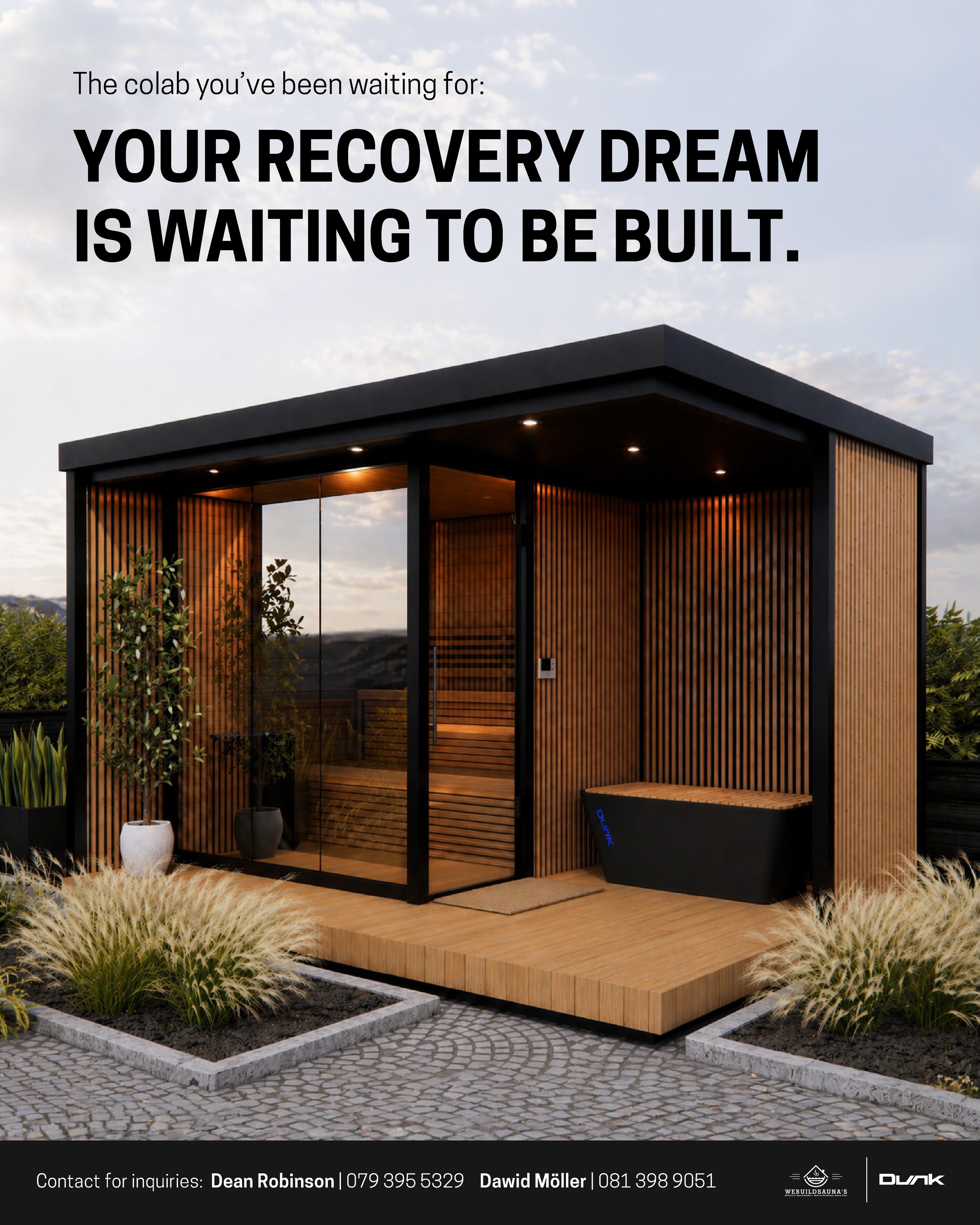 Two sides of the same recovery coin. 🔄
We’re excited to collaborate with We Build Saunas, our preferred sauna partners, to bring you the full contrast therapy experience.
🔥 Heat.
đź§Š Cold.
đź’Ş Recover.
See our website to find out more: https://www.thedunk.co.za/sauna
#TheDunk #Recovery #ContrastTherapy #Sauna #IceBath