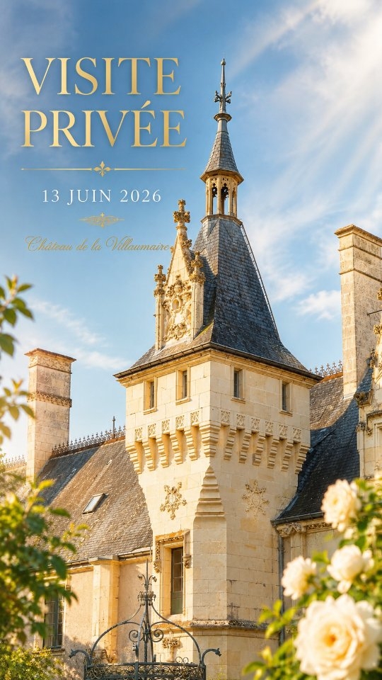 Il y a des portes qui ne s’ouvrent que rarement… ✨
Le temps d’une visite, découvrez un château privé encore habité, ses intérieurs, et son histoire .
Prochaine ouverture au public :
Samedi 13 juin 2026
Places limitées — réservation obligatoire.
Réservations via le lien en bio.
#chateaudelavillaumaire #visitedechateau #touraine #patrimoine #chateaudelaloire