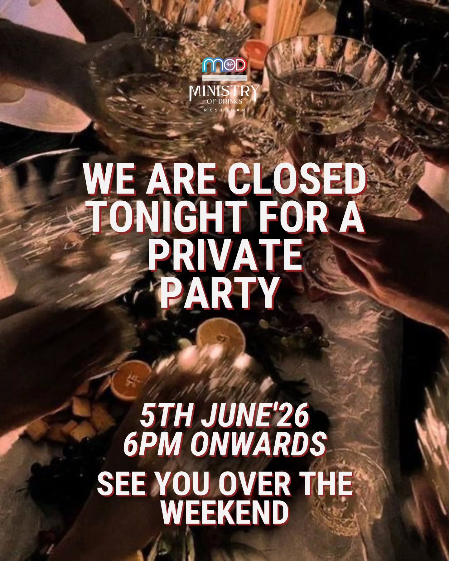 See you over the weekend!!