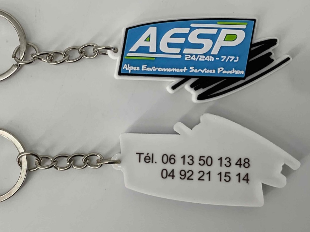 Porte-clé PVC souple pour notre fidèle client