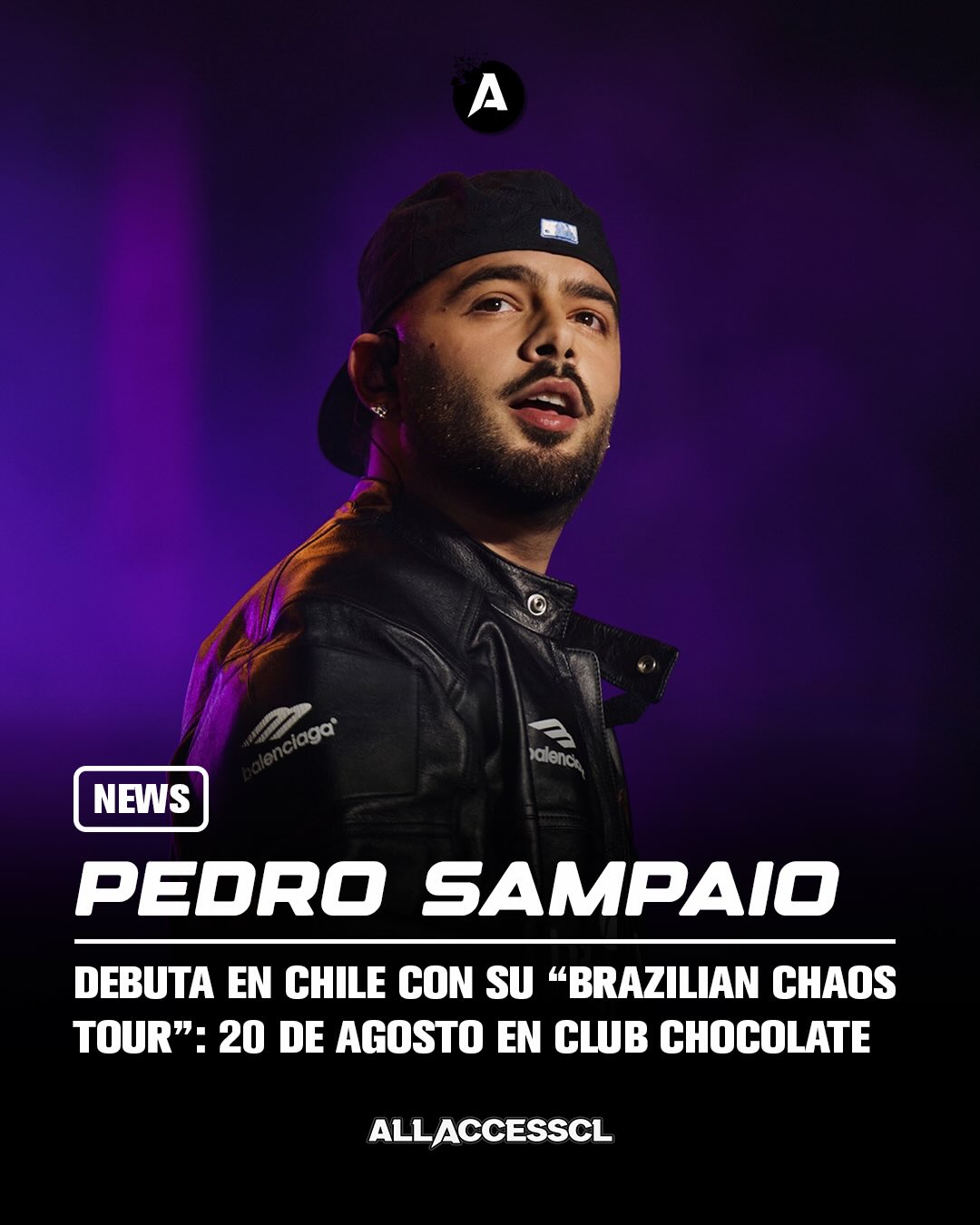Pedro Sampaio debuta en Chile con su “Brazilian Chaos Tour” 🇧🇷💥
📍 20 de agosto — Club Chocolate
Un show cargado de energía, baile y hits globales que están marcando la música urbana 🔊
🎟️ Entradas disponibles en @puntoticket
🎉 + Post show junto a Wynwood & Realidad Paralela
Produce: @stgofusion
