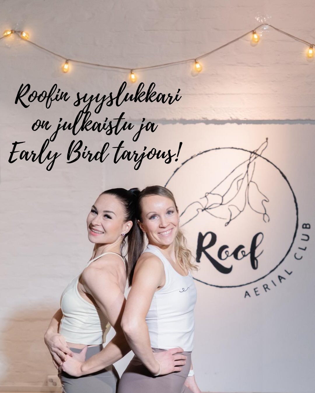 Roofin syyslukukauden lukkari on julkaistu! Näet sen swaippaamalla kuvaa tai nettisivuilta! 🤩
Nyt Early Bird tarjouksessa syyskauden Clubilaisuus, jolla treenaat rajattomasti kaikilla viikkotunneillamme koko kauden 9.8.-20.12.26.
Clubilaisuuden saat nyt Early bird hintaan 750€ (norm. 775€) mikäli varaat kesäkuun aikana. Clubilaisuus on edullisin tapa treenata, mikäli käyt vähintään kolmella tunnilla viikossa. Clubilaisuus sisältää myös kurssit ja vapaatreenit ja saat -10% workshopeista!
Varaa Clubilaisuus HOBIVERISSA. Lasku on mahdollista saada kolmeen erään ja ensimmäinen lasku lähetään kauden alussa.
📸: @takayamaproductions