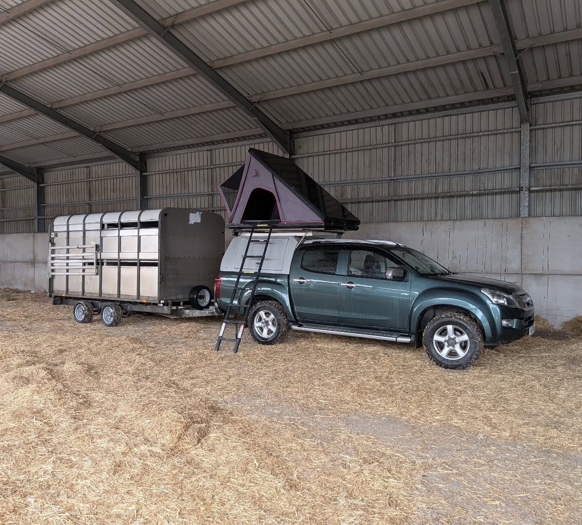 Who says light haulage isn’t glamorous? ✨
Last night: Sleeping under the stars up near Thurso (with just a little bit of Scottish rain to keep things authentic).
Tonight: Upgraded to a 5-star luxury hay barn in Stirling! Huge thanks to the farm team here for letting me set up camp before I collect tomorrow's cattle.
When you don't have a sleeper cab but those driving hours are ticking down, you get creative. Roof-top tent living at its finest! ⛺🚛
#LightHaulage #TruckLife #Scotland #LivestockTransport #RoofTopTent FarmLife OnTheRoad