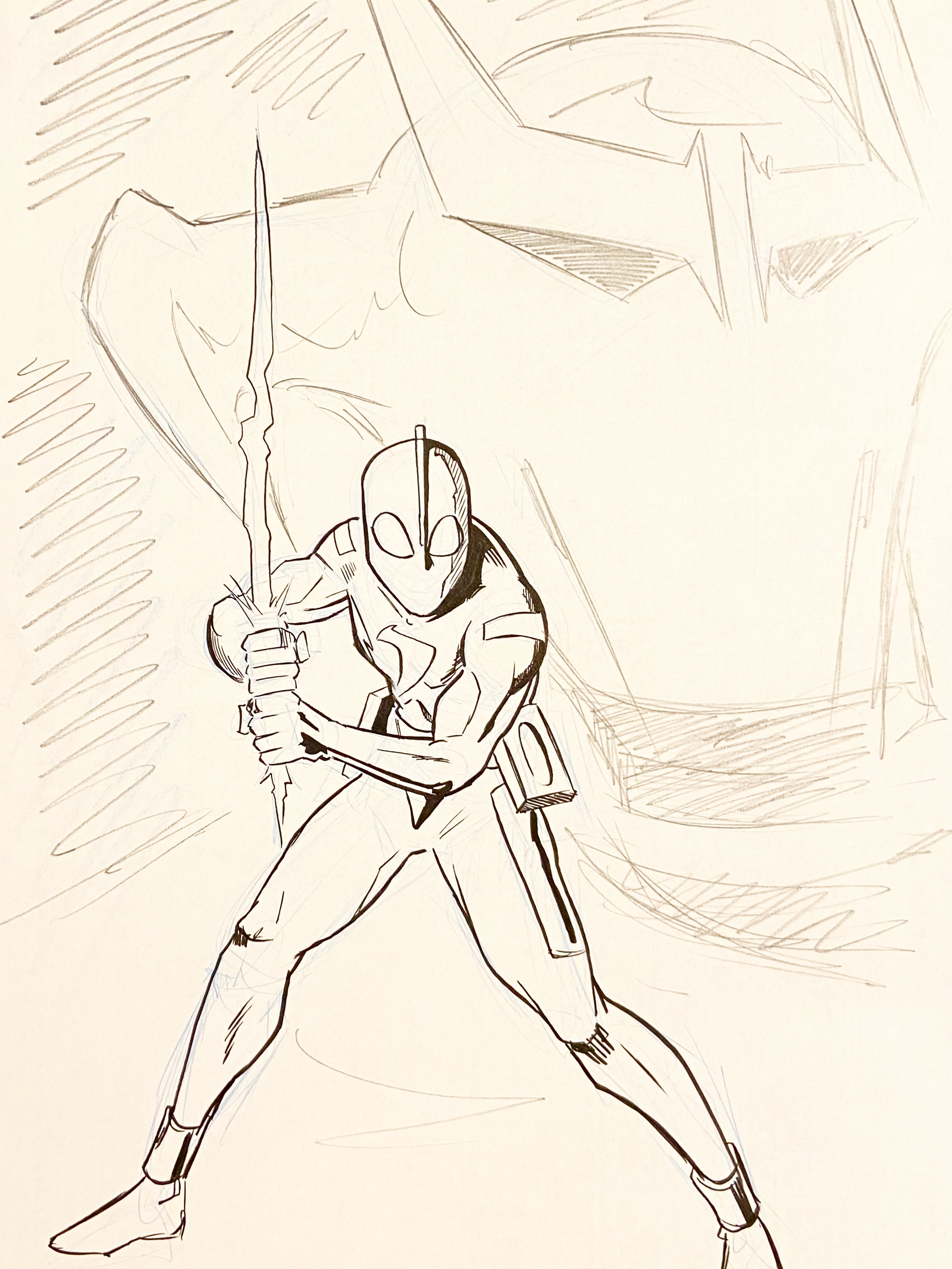 Tonight’s warmup.
I am once again thinking about lightsabers.
#TheBolt #CamdenSuperhero #Chimera
#CreatorOwned #CamdensComics