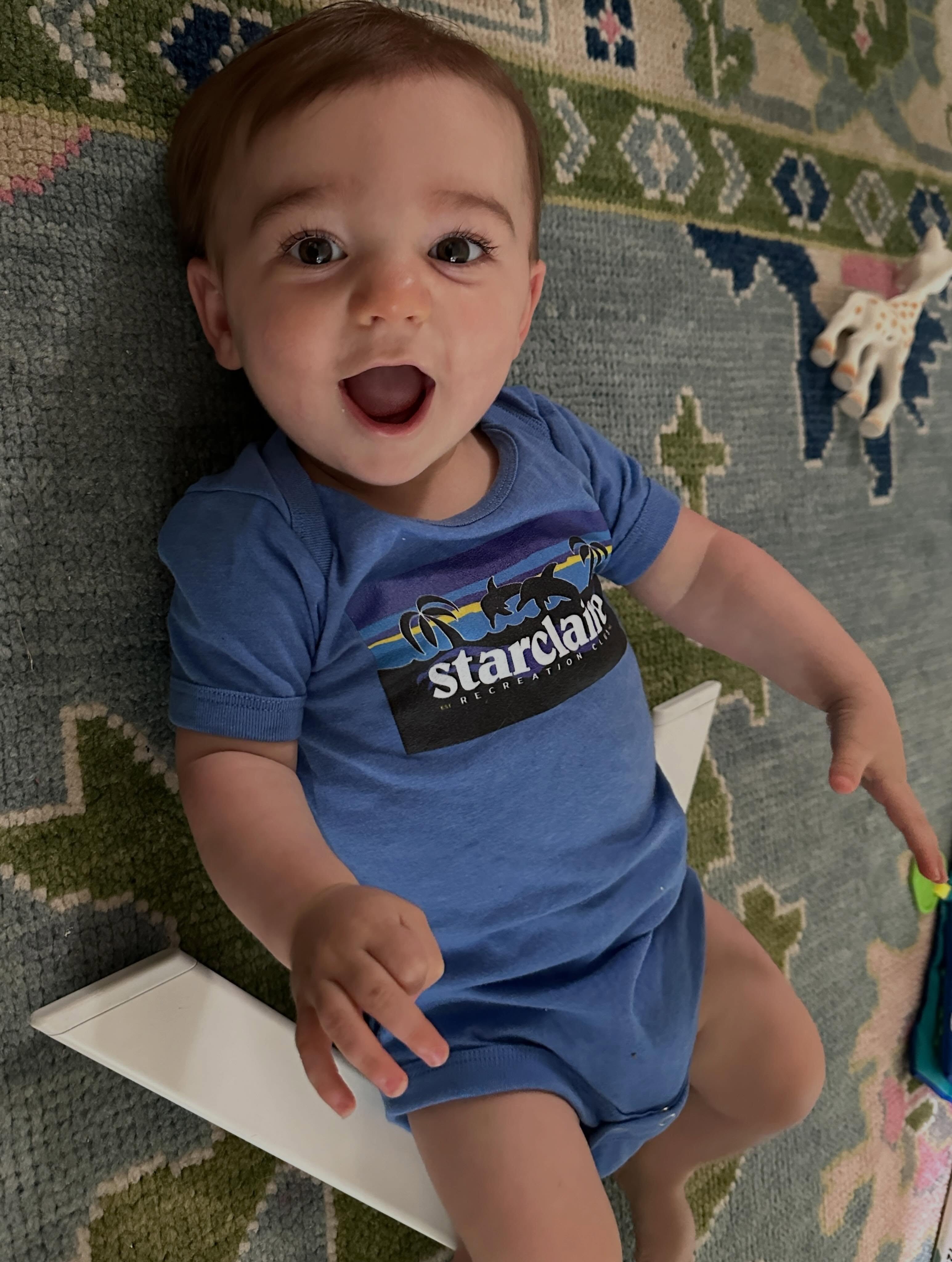 we have onesies now! get your baby one today to rep the best recreation center in charlotte by visiting starclaire.com 😍