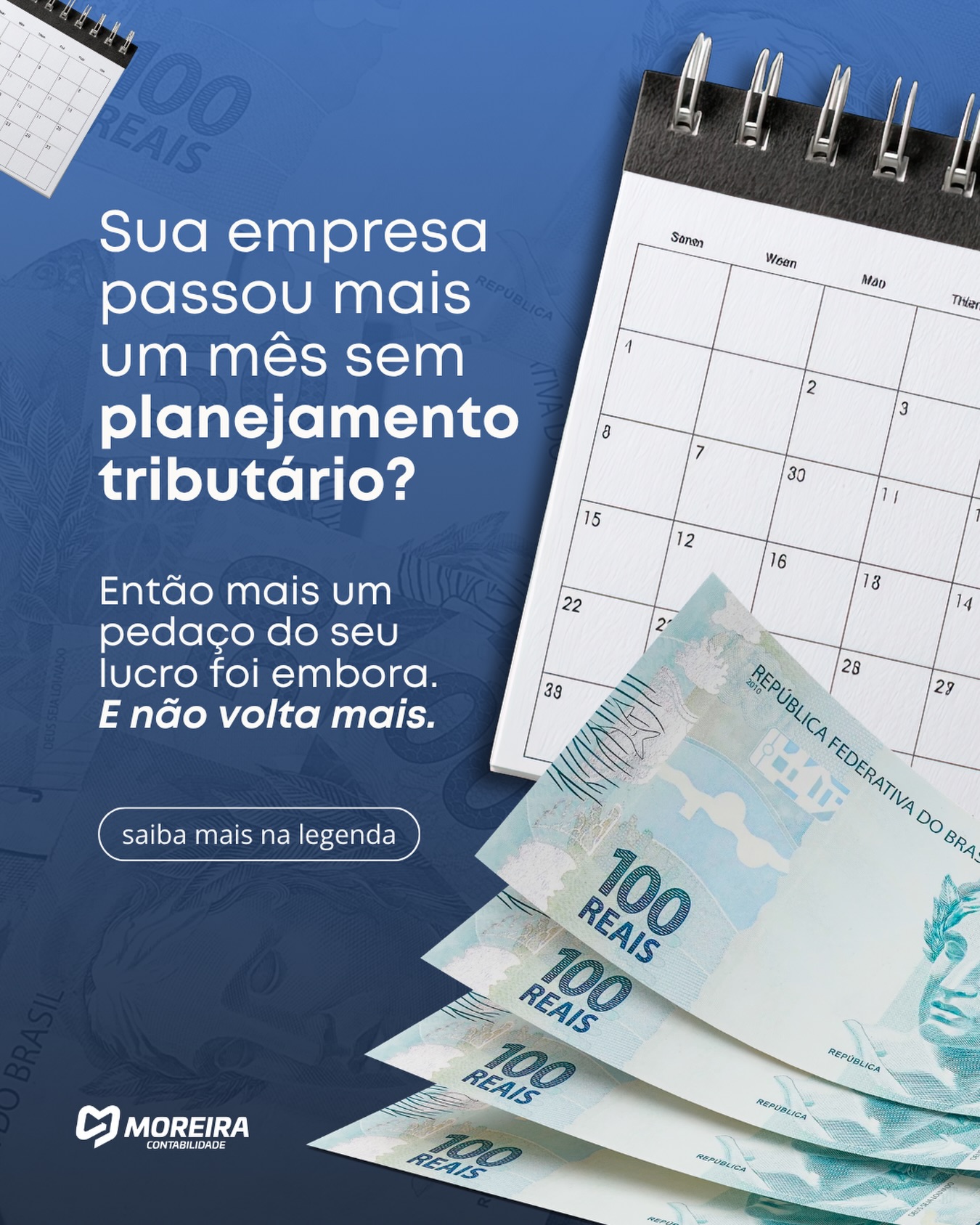 O mês virou. Você já calculou quanto do seu lucro ficou para trás? 💸
Se você não revisa os impostos da sua empresa, está pagando um pedágio invisível todo mês. Imposto pago a mais por estar no regime errado é dinheiro que escorre do caixa e simplesmente não volta.
Por isso, aqui na Moreira, nosso trabalho vai muito além de gerar guias. Nós fazemos um raio-X completo do seu CNPJ para estancar esse vazamento financeiro e garantir a menor carga tributária permitida por lei. 🛡️
Até quando você vai rasgar dinheiro por falta de estratégia? Mande uma mensagem agora e vamos blindar o seu caixa! 📲