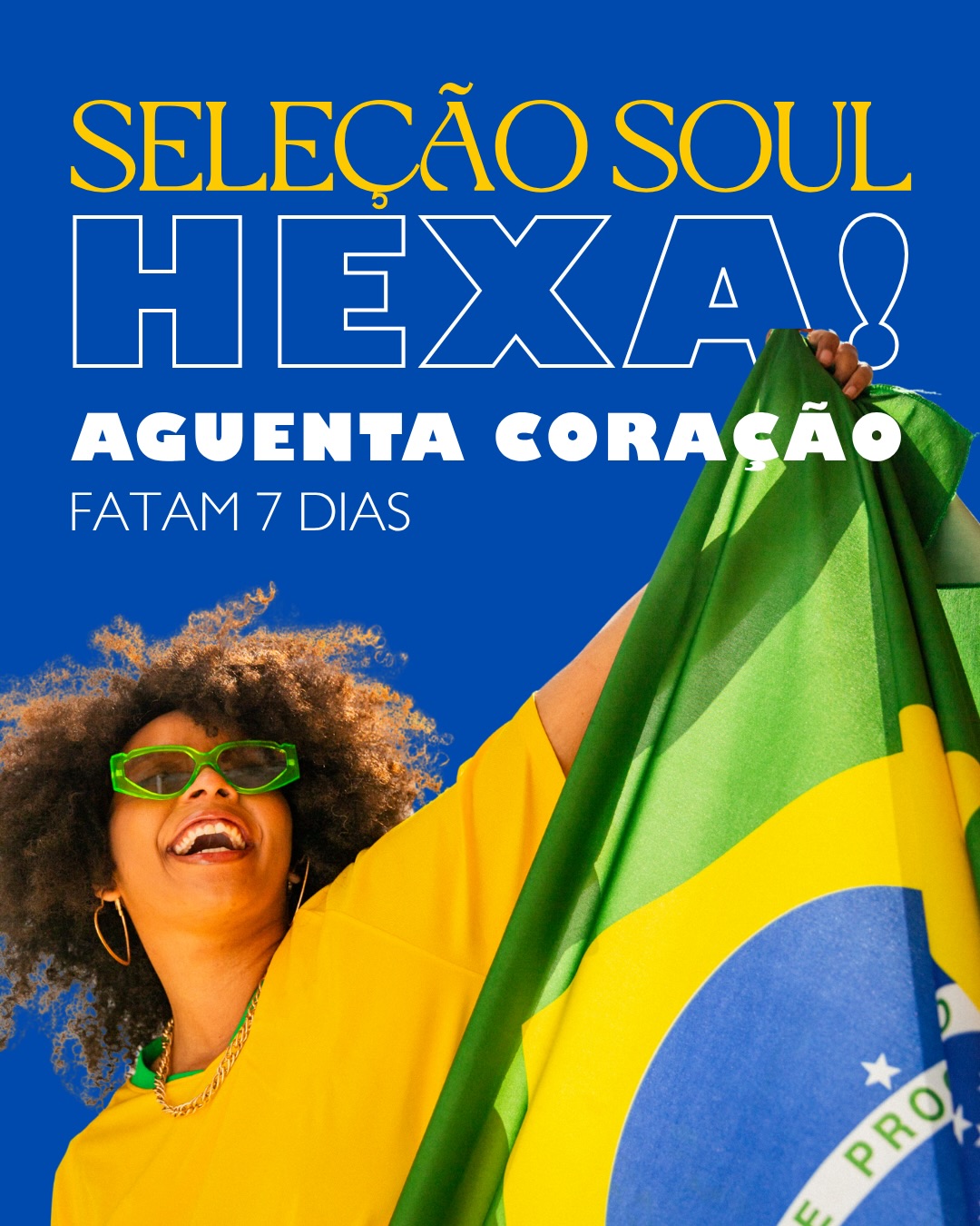 O coração já bate diferente… é tempo de Copa, de união e de vestir a paixão pelo Brasil. 🇧🇷
Na torcida pelo HEXA, a Soul Têxtil entra em campo com uma seleção de malhas desenvolvidas para quem quer criar camisetas com conforto, tecnologia e qualidade de campeão.
Agora é contagem regressiva para vibrar a cada jogo, cantar cada gol e torcer juntos por mais uma estrela no peito.
Vem com a Soul rumo ao HEXA!
#SelecaoSoul #RumoAoHexa #CopaDoMundo #Brasil #SoulTextil TorcidaBrasileira Hexa ModaEsportiva IndustriaTextil BrasilNaCopa