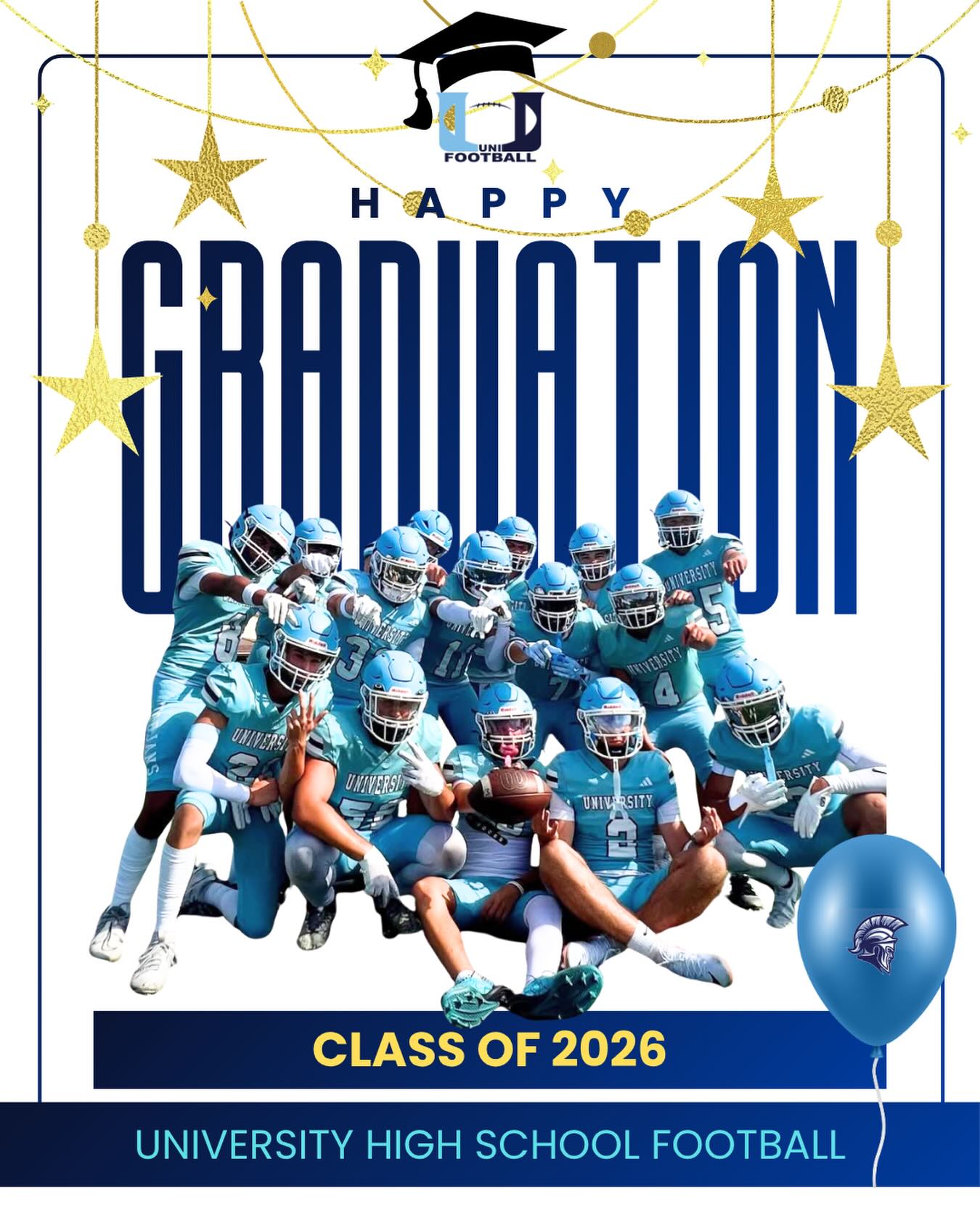 Congratulations to our senior football players as they walk across the stage today! 🎓🏈
Thank you for the memories, the hard work, and the pride you’ve brought to our program. While your time wearing the Trojan uniform has come to an end, the friendships, lessons, and brotherhood built along the way will last a lifetime. Go Trojans!
#unitrojansforever