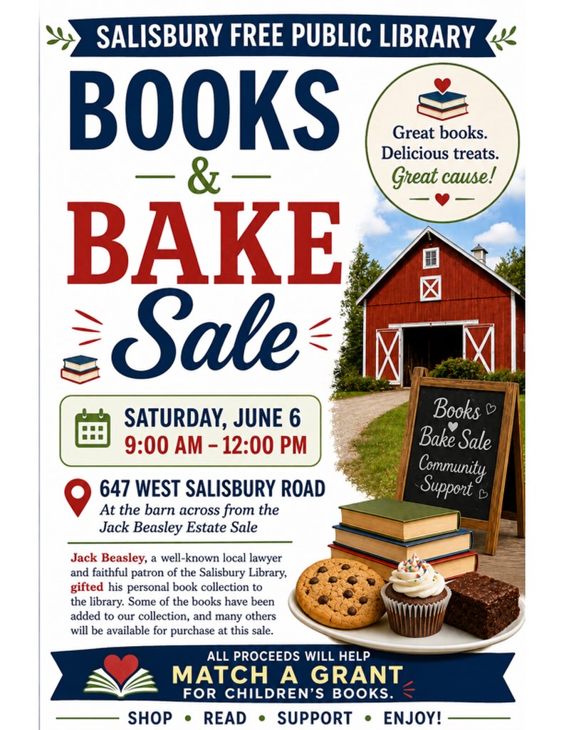 Come one, come all, to our books and bake sale this Saturday. We’ll be across the street from Beasley estate sale from nine to noon on Saturday. We are trying to match a generous grant from the Pilcrow foundation for children’s books, and we will have a great selection of antiquarian and new-ish books as well as lots of treats!