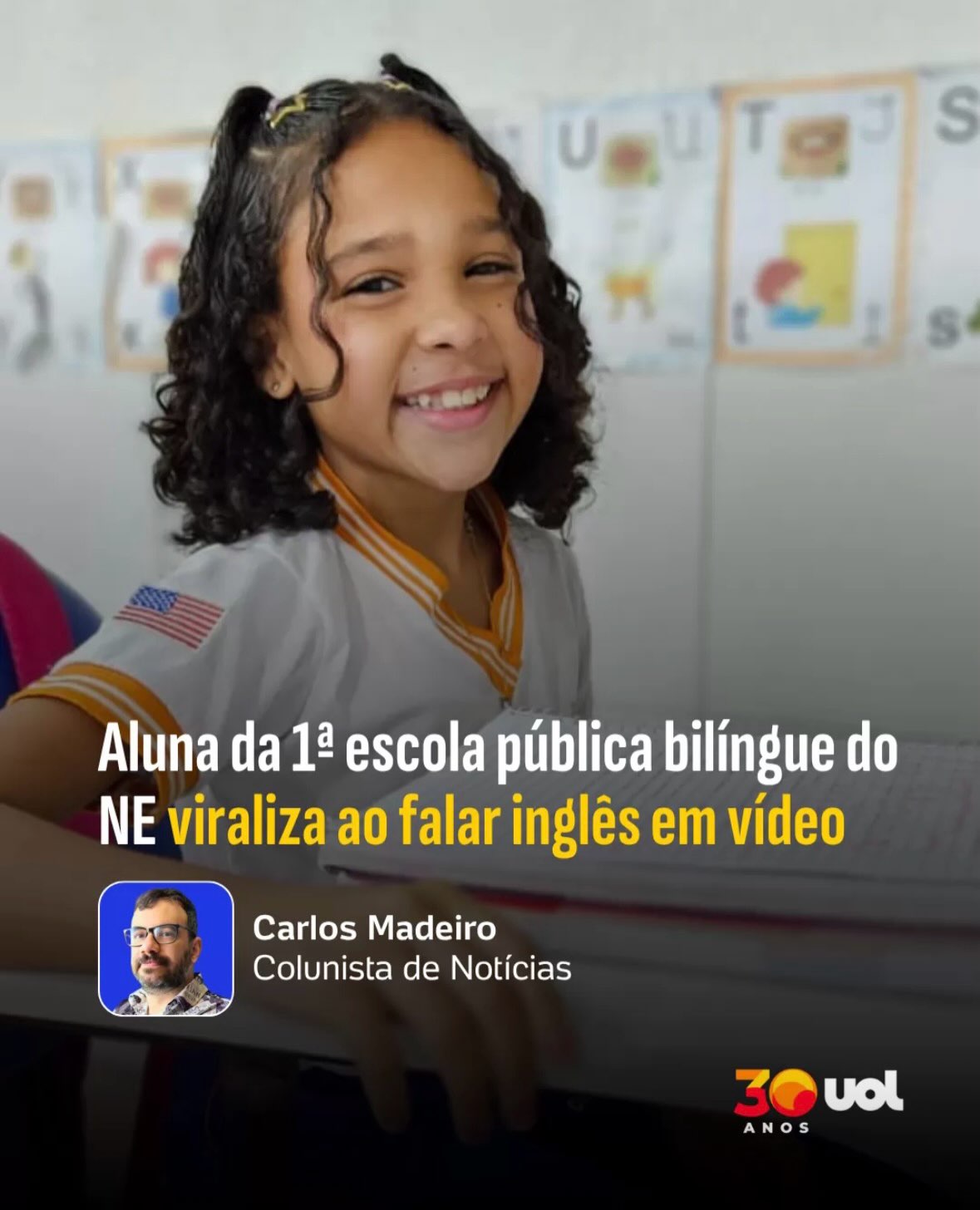 CASE DE SUCESSO NACIONAL | Metodologia do @systemicbilingual é destaque no site @uolnoticias.
Confira detalhes sobre a pequena @majuuferreira26 e seus coleguinhas de sala de aula, que são fluentes em inglês e estudam na 1ª escola pública bilíngue do Norte e Nordeste, no Pilar (AL).
#assessoriadeimprensa #algomais #jornalismo #systemic #pilar