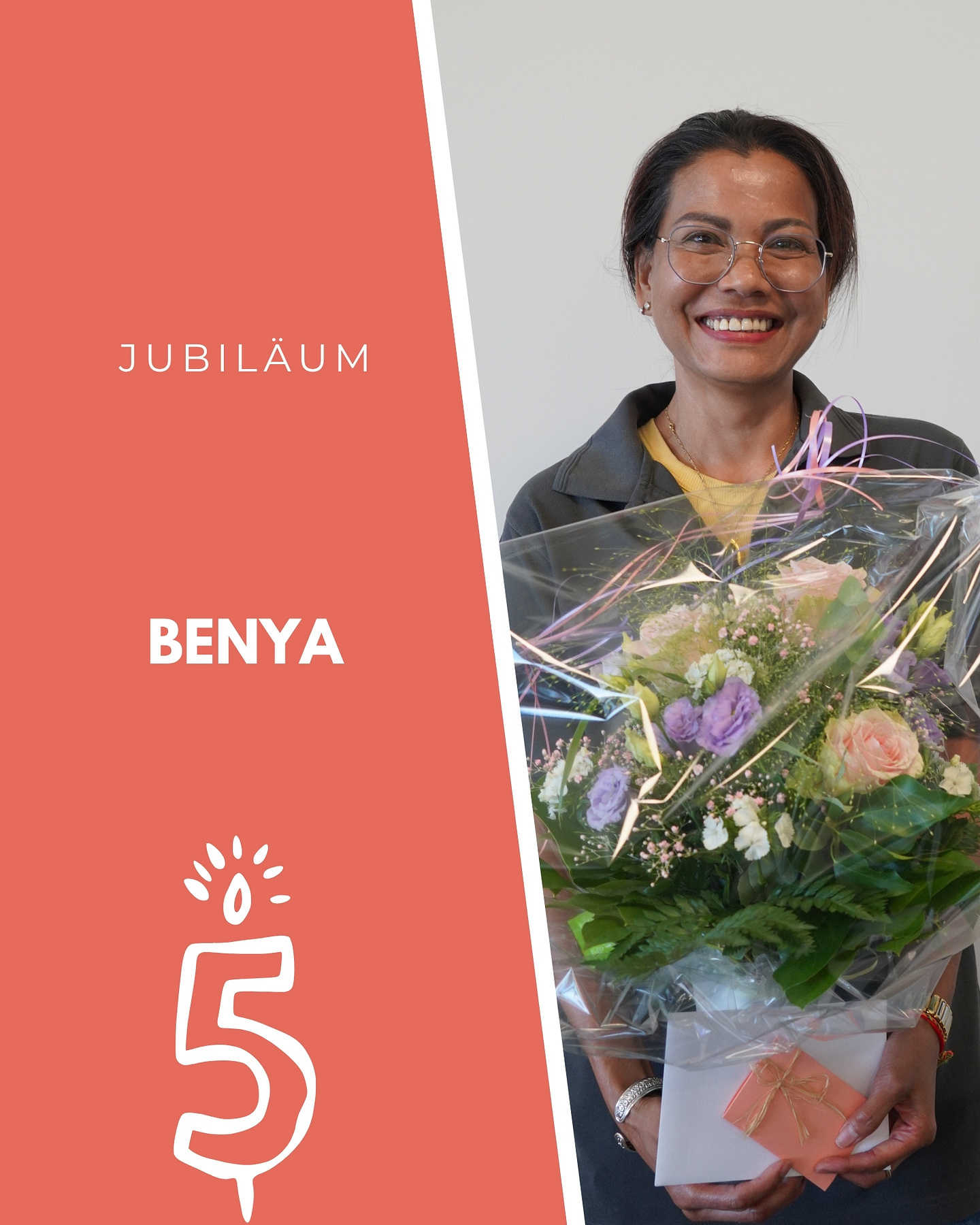 5 JAHRE ENGAGEMENT ✨
Seit fünf Jahren bereichert Benya unser Team in der Taillage mit ihrer sorgfältigen, gewissenhaften und ruhigen Art. Danke für deine Treue, dein Engagement und deine Zuverlässigkeit. Es ist schön, dich in unserem Team zu haben! 🙌
For five years, Benya has enriched our team in the Taillage department with her careful, conscientious, and calm nature. Thank you for your loyalty, dedication, and reliability. It is wonderful to have you on our team! 🙌
#wsiegristag #5jahre #engagement #treue #glückwunsch