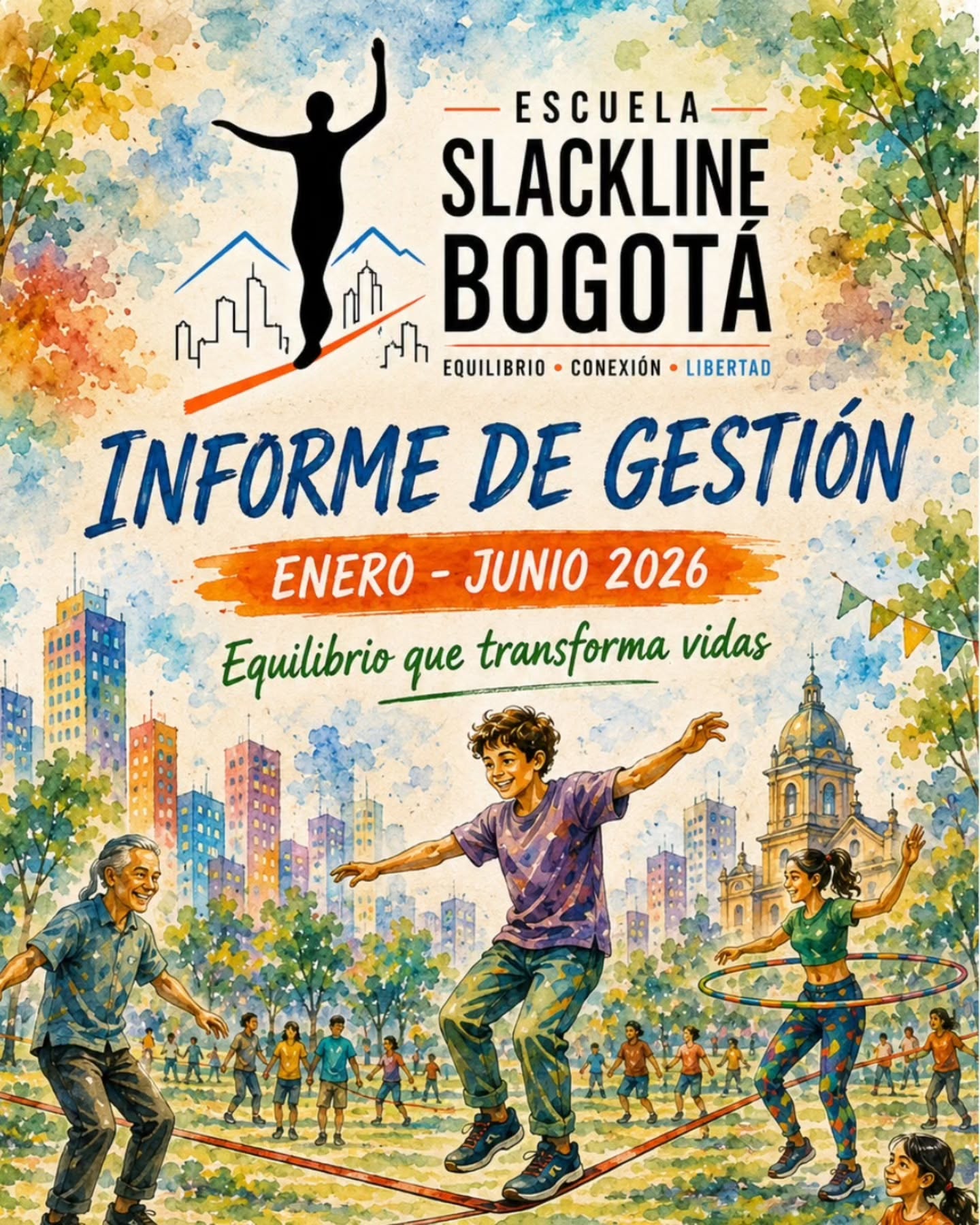 No olvides seguir nuestra cuenta de Instagram @escuelaslackbogota
Son datos y hay que darlos. Los proyectos se fortalecen con una medición rigurosa y ajustes. Por ello, te compartimos el informe semestral de nuestra escuela. Muchas gracias a todos y todas por creer y crear con nosotros. Estamos para servir con todo el amor.
#slackboard #slackline #balanceboard #hulahoop #bogotá
