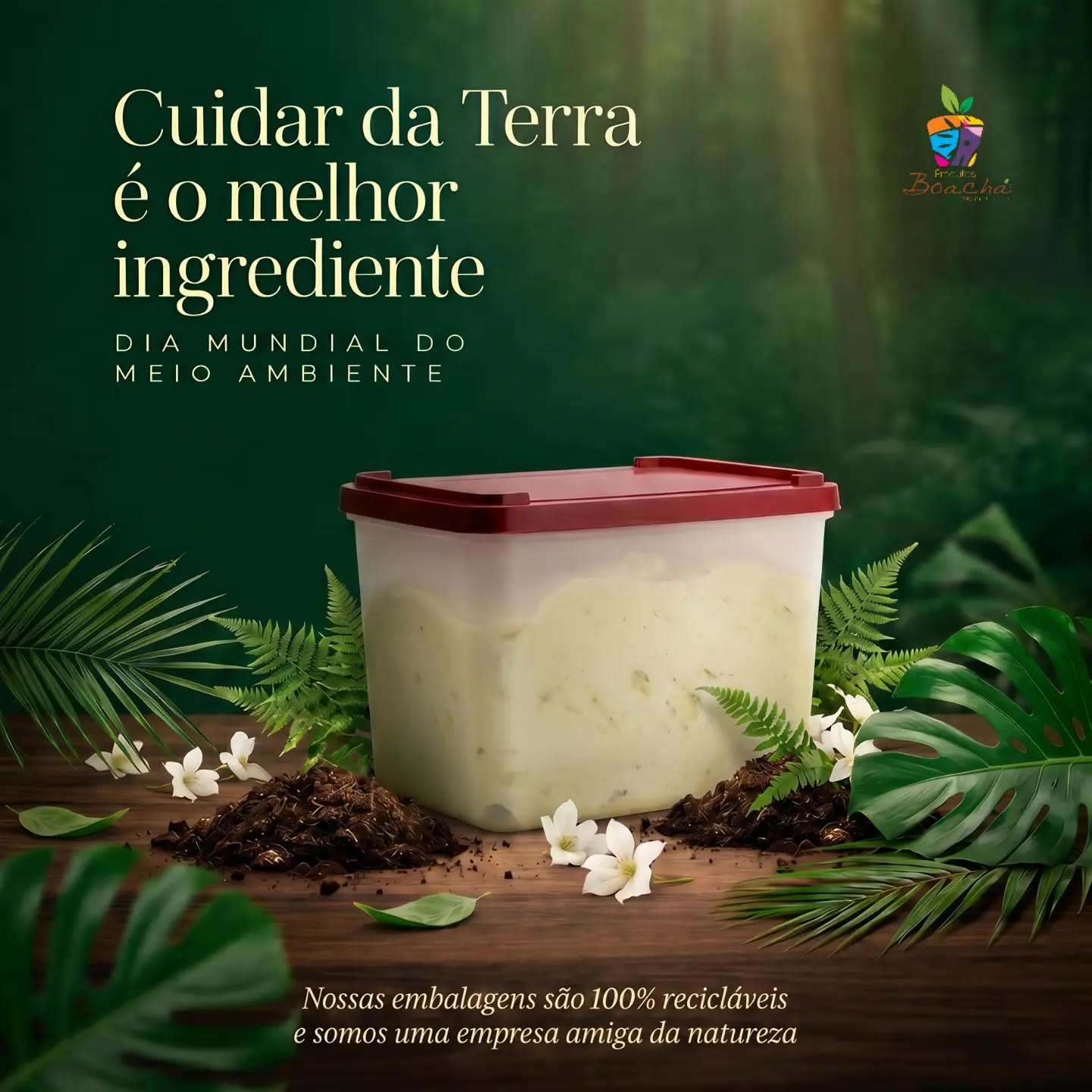 🌿 Hoje é Dia Mundial do Meio Ambiente.
E os Produtos Boachá celebra com sabor, consciência e respeito pela natureza.
Nossas embalagens são 100% recicláveis, porque cuidar da Terra faz parte de cada detalhe do que fazemos.
Nossas embalagens são 100% recicláveis e somos uma empresa amiga da natureza. 🌎
#DiaDoMeioAmbiente #MeioAmbiente #ProdutosBoachá #EmpresaSustentável #AmigosDaNatureza