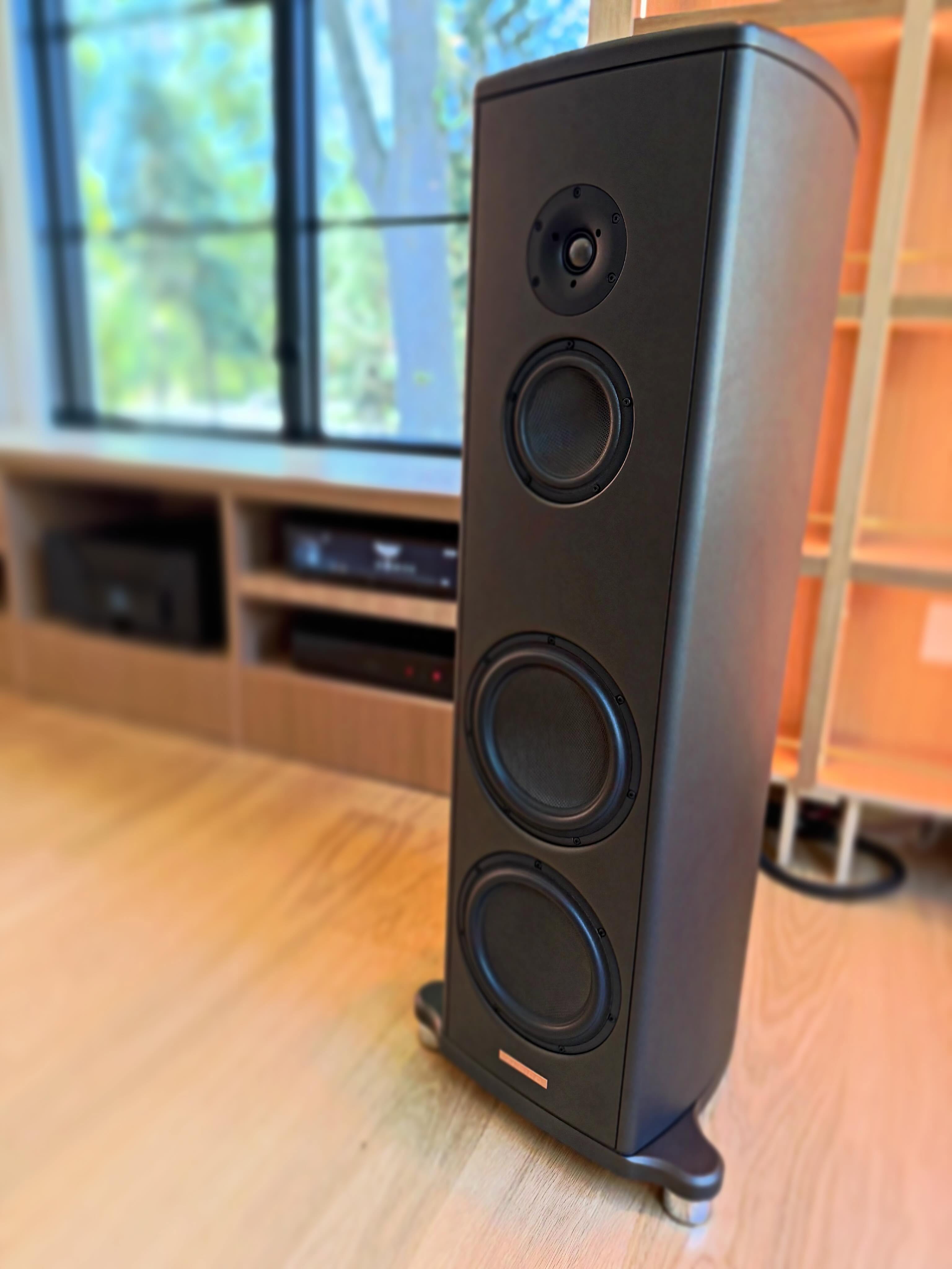 The mighty @magico_llc S3 powered by @gryphonaudiodesigns Diablo 333. Furniture and treatments next and then we fine tune. #ahtluxuryaudio #hifi #stereo