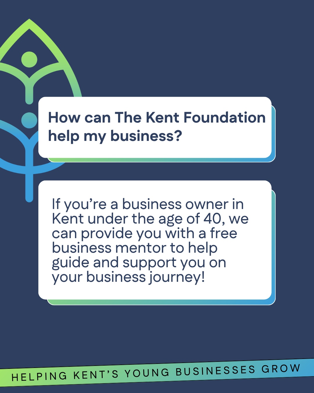 Starting or growing a business can feel overwhelming, but you don’t have to do it alone. 🚀
If you’re a business owner in Kent aged 18–40, The Kent Foundation can connect you with a free business mentor to help guide, support, and encourage you through the ups and downs of business. 💼✨
Whether you need help building confidence, growing your business, or figuring out your next steps, we’re here to help you move forward.
💬 Get in touch to find out more about our free mentoring service.
#TheKentFoundation #BusinessMentoring #YoungEntrepreneurs #KentBusiness #SmallBusinessSupport