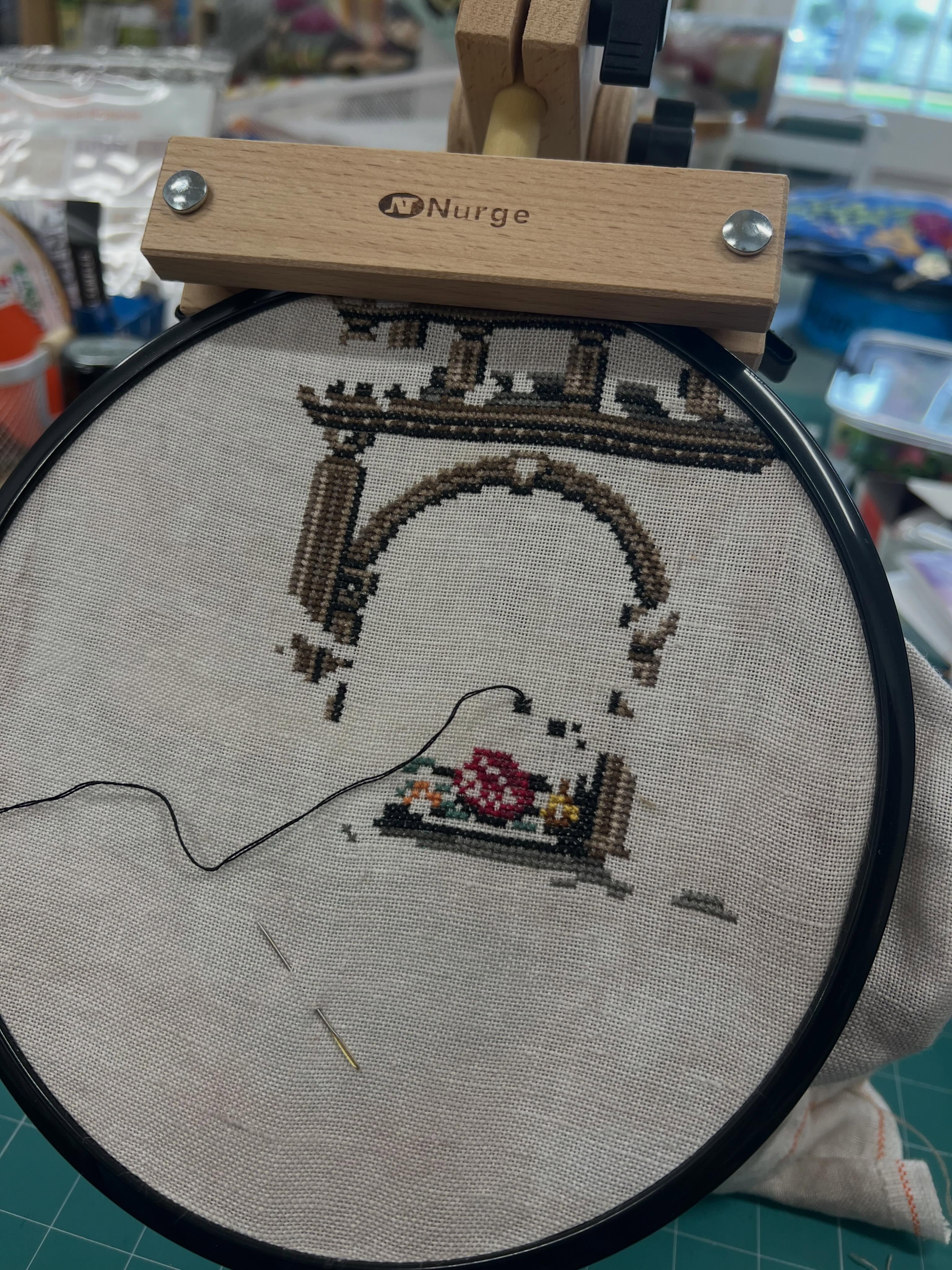 Who is stitching the @lolacrowcrossstitch stitch along? First part of the weekly creatures dropped this morning. Going to try and keep up but who knows what else will tempt me along the way 🫣 #mueseumaftermidnight #lolacrowcrossstitchsal