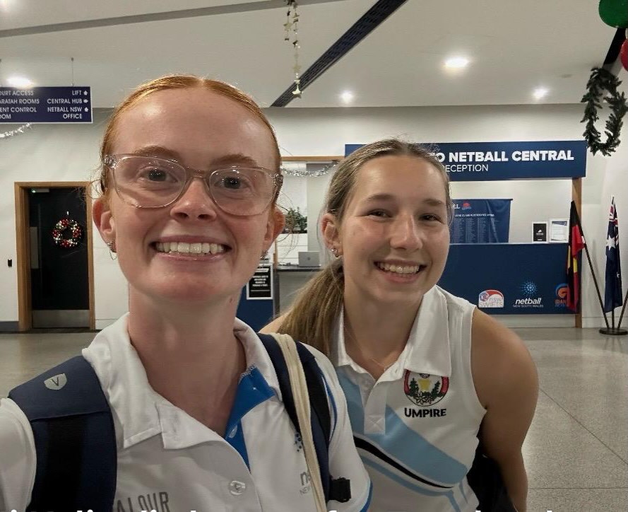 Our very talented Sophia and Gracie are umpiring at Senior State Titles this weekend. Have a wonderful time, we know you’ll do us proud 🖤🤍💛🖤🤍💛