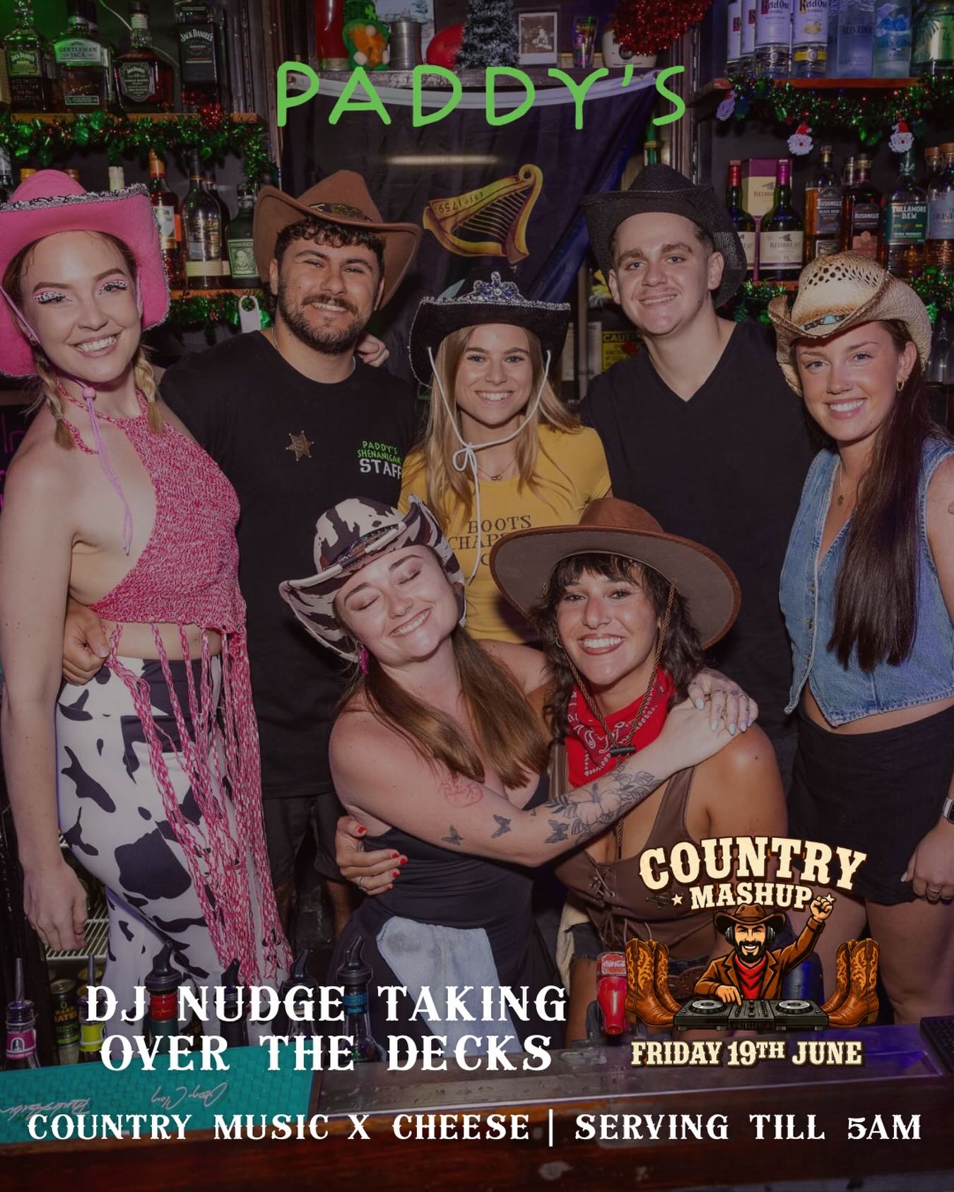This crew came to party and country mashup is about to top it 🤠🎶
Get your squad together for Friday 19th June @ Paddy’s
The night where country music meets cheese!
Free entry till 10pm | Doors open 8pm | Serving till 5am
https://www.paddysairlie.com/line-up
#paddysshenanigans #countrymashup #airliebeach #whitsundays
