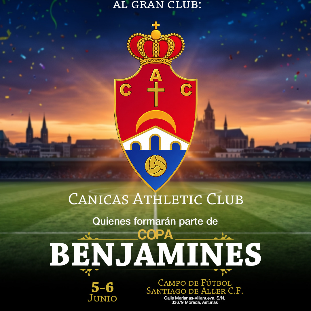 Comenzamos las presentaciones de los clubes que nos acompañaran en nuestra COPA BENJAMINES.
Nos visita desde 📍 Cangas de Onís, Asturias, un club que es sinónimo de tradición, esfuerzo y pasión por el fútbol.
Actualmente cuenta con 8 equipos en competición y éste fin de semana disfrutaremos de su equipo benjamín.
Aquí tenéis vuestra casa.
#copabenjamines