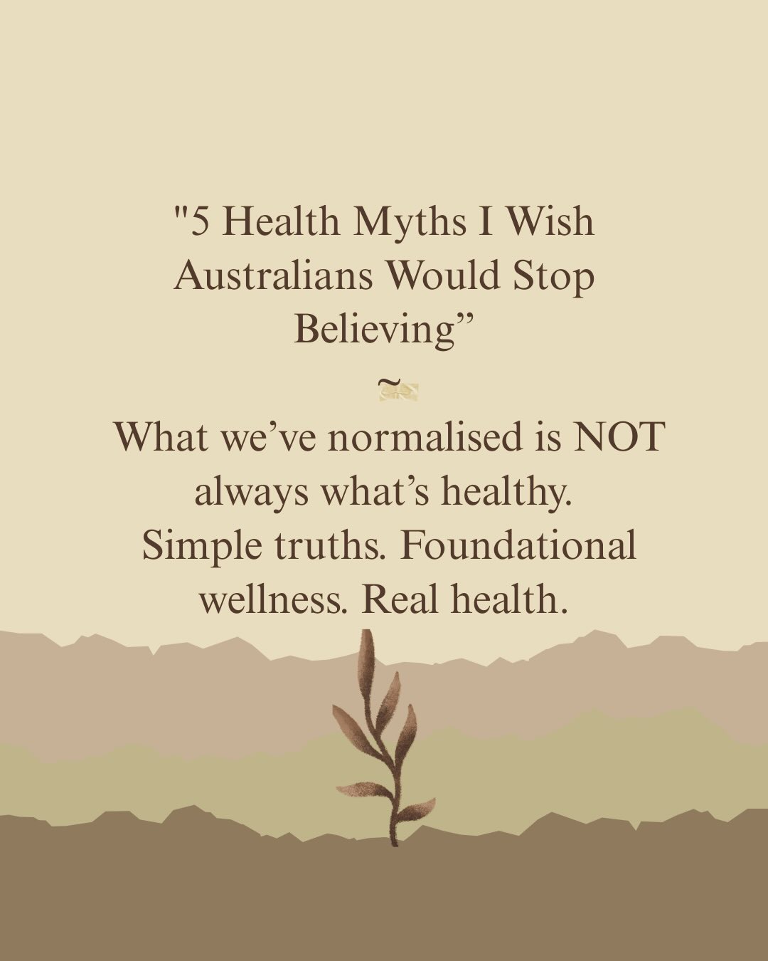 5 Health Myths I wish Australians would stop believing 🛑😬🙈
What we normalise is NOT always what’s healthy ✔️
Health is built in the daily habits 😁 which myth have you believed for the longest ? Tell me in the comments ⤵️
My 11 wisdom nuggets are in my bio, because often the body isn’t asking for more, it’s asking for the support in the basics ♥️🧡💛💚🩵💜
Yours in good health & intentional living ~ Kerry
#FoundationalHealth #WellnessAustralia #HolisticHealth #NaturalWellness #HealthMyths