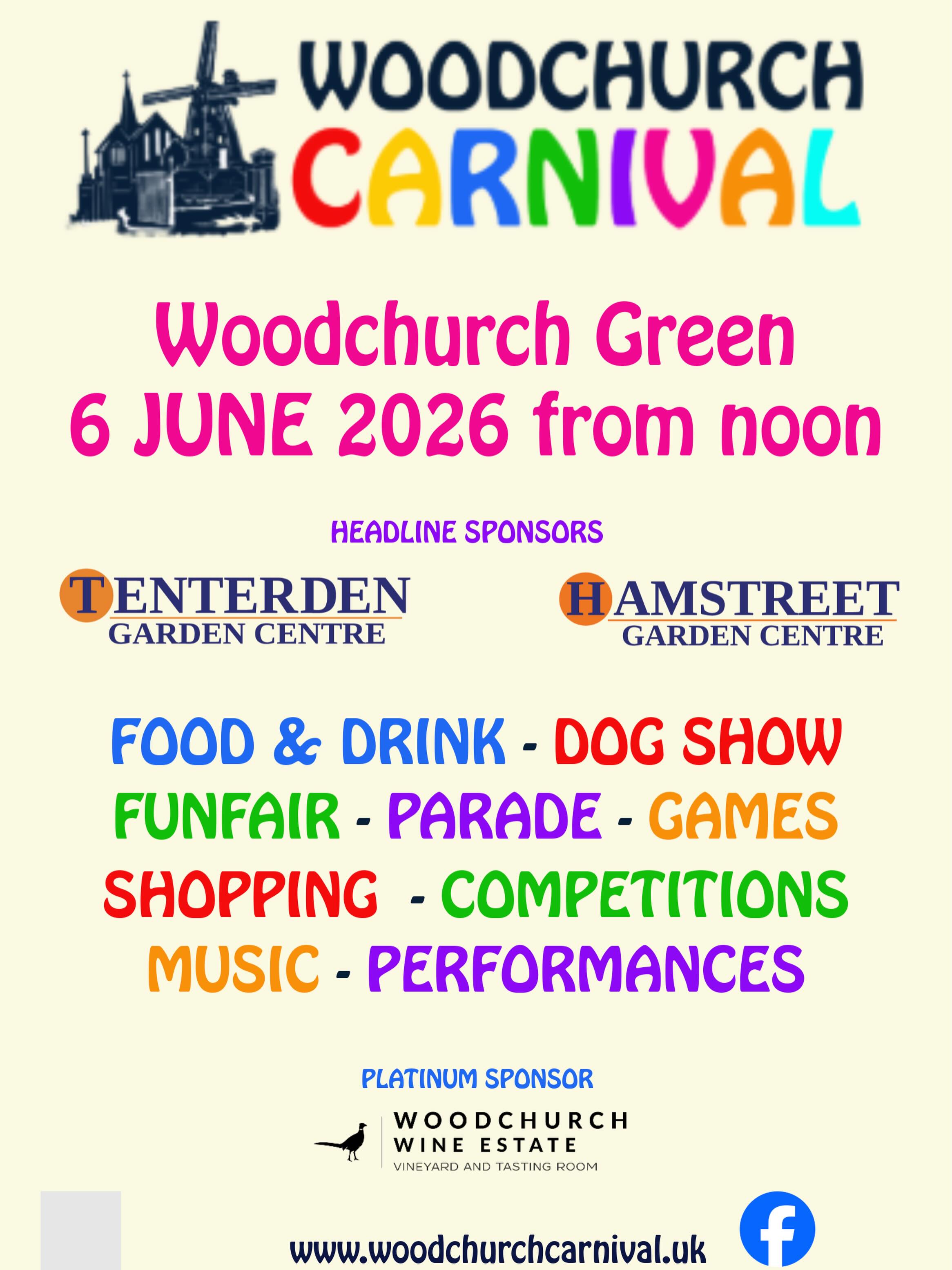 It’s nearly time!!!! Check out our programme for all the Saturday happenings! www.woodchurchcarnival.uk/programme