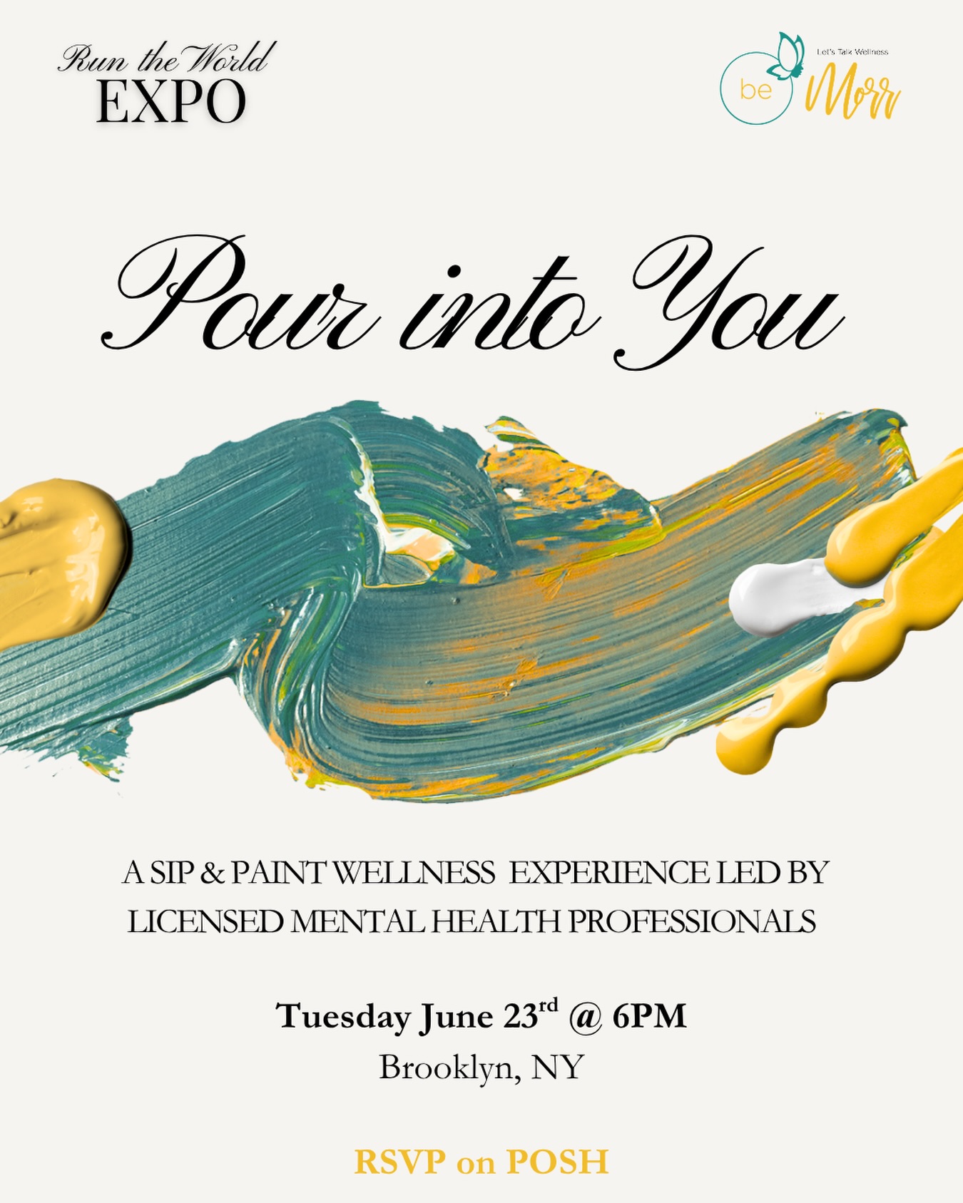 An evening just for you. đ¨â¨
Join us as part of the Run the World Expo 2026 by @officialwomeninpower for an evening designed to pour back into you. Pour Into You is a guided sip & paint experience (with mocktails đĽ) presented by @bemorrcounseling â one of the curated events leading into the Main Summit on June 27th. sip. paint. breathe. be.
Spots are limited!
đ
June 23rd | 6PM
đ Restoration Plaza Suite, Brooklyn
RSVP đ in Bio
