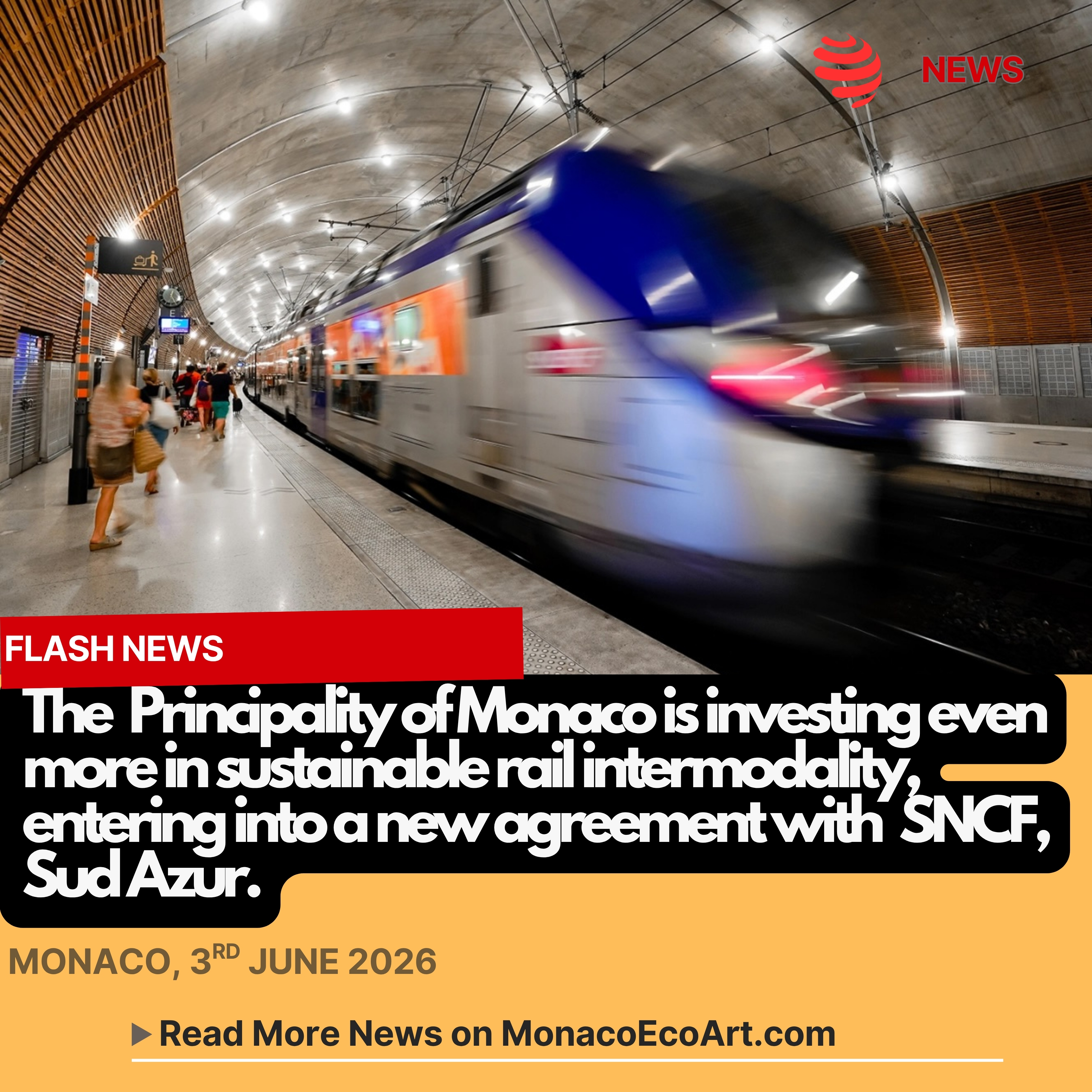 @mo.eco_art MonacoEcoArt.com #flash #latest #news #public #transport #intermodality #sustainability #monaco #france #italy 🇲🇨🇲🇫🇮🇹🚅 The Principality of Monaco is being investing to strengthen the rail offer to improve the #connection to Nice, the International Airport and Italy: in this perspective a specific agreement has been recently signed with the French #railway operator, SNCF Sud Azur, in order to purchase four extra TER (regional) #trains to be integrated by first half of 2028, for a value of €67.9 million, after having financed five new rail trains in 2008, and further two in 2024 🚆🧭Monaco aims to improve #accessibility through the #railway network with a view to a #sustainable #transport transition: railroads are a sustainable mode of transport primarily due to their exceptional energy efficiency and low carbon emissions, being capable of moving massive numbers of passengers and cargo using a fraction of the energy, while reducing car traffic congestions 🚇♻️After this latest financial operation, nearly 30% of the fleet serving the line will have been financed by the Principality with the aim at carrying capacity through the introduction of more trains in long configuration ("double trains"), in view to achieve the ambitious target of a TER every 10 minutes between Nice and Monaco during rush hour, with the support of the incoming ERTMS (European Rail Traffic Management System), the interoperability of the national railway systems 🛤️🚈 The number of passengers, currently around a dozen thousand, would increase by about two-thirds to reach nearly twenty thousand passengers (commuters, residents and visitors) in the end: as a matter of fact, the train is an essential mode of transport to and from the Principality 💼🧢 Monaco-Monte-Carlo station is among the busiest TER stations in the whole French Riviera region 🗣️ Céline Caron-Dagioni, Government Advisor and Minister of Equipment, Environment and Urban Planning, pointed out: "Improving daily travel to and from Monaco is a priority" 📸 © @gvt_monaco @groupesncf @sncf_ter_sud Direction de la Communication - Layout and Contents by: © MonacoEcoArt