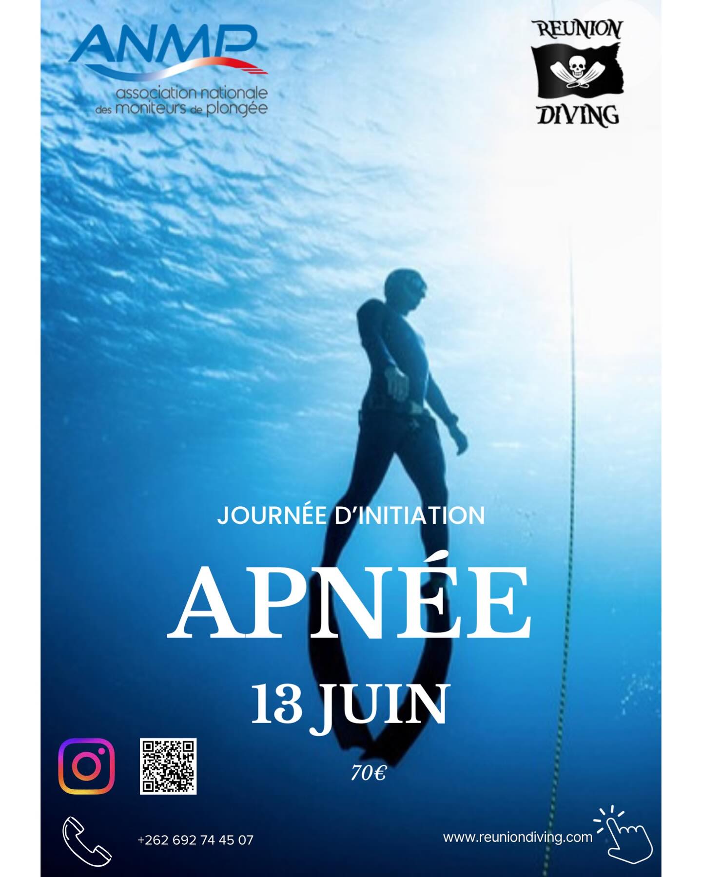 Envie de découvrir l’apnée ? 🌊
Notre club de plongée vous invite à participer à une journée d’initiation à l’apnée, accessible à tous, même sans expérience !
Au programme :
✨ Découverte des techniques de respiration et de relaxation
✨ Sensibilisation aux règles de sécurité
✨ Exercices pratiques encadrés par nos moniteurs
✨ Premières immersions en toute confiance
✨ Convivialité et partage autour de la passion de la mer
Une occasion unique d’explorer vos capacités, de vous reconnecter à votre respiration et de découvrir les incroyables sensations qu’offre l’apnée.
📅 Date : Samedi 13 Juin
📍 Lieu : Saint-Gilles-les-Bains
📩 Réservation et renseignements en message privé ou auprès du club.
Les places étant limitées, pensez à réserver rapidement !
#Apnée #InitiationApnée #ClubDePlongée #DécouverteSousMarine #Plongée