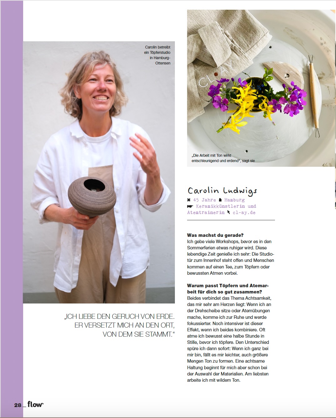 Sei im FLOW ✨
Herzlichen Dank an das FLOW-Team für die tolle Veröffentlichung im aktuellen FLOW-Magazin.
·
Go with the FLOW ✨
A heartfelt thank you to the FLOW team for the wonderful feature in the current issue of FLOW Magazine.
#flowmagazin
#flow
#achtsamkeit
#töpfern
#drehscheibe