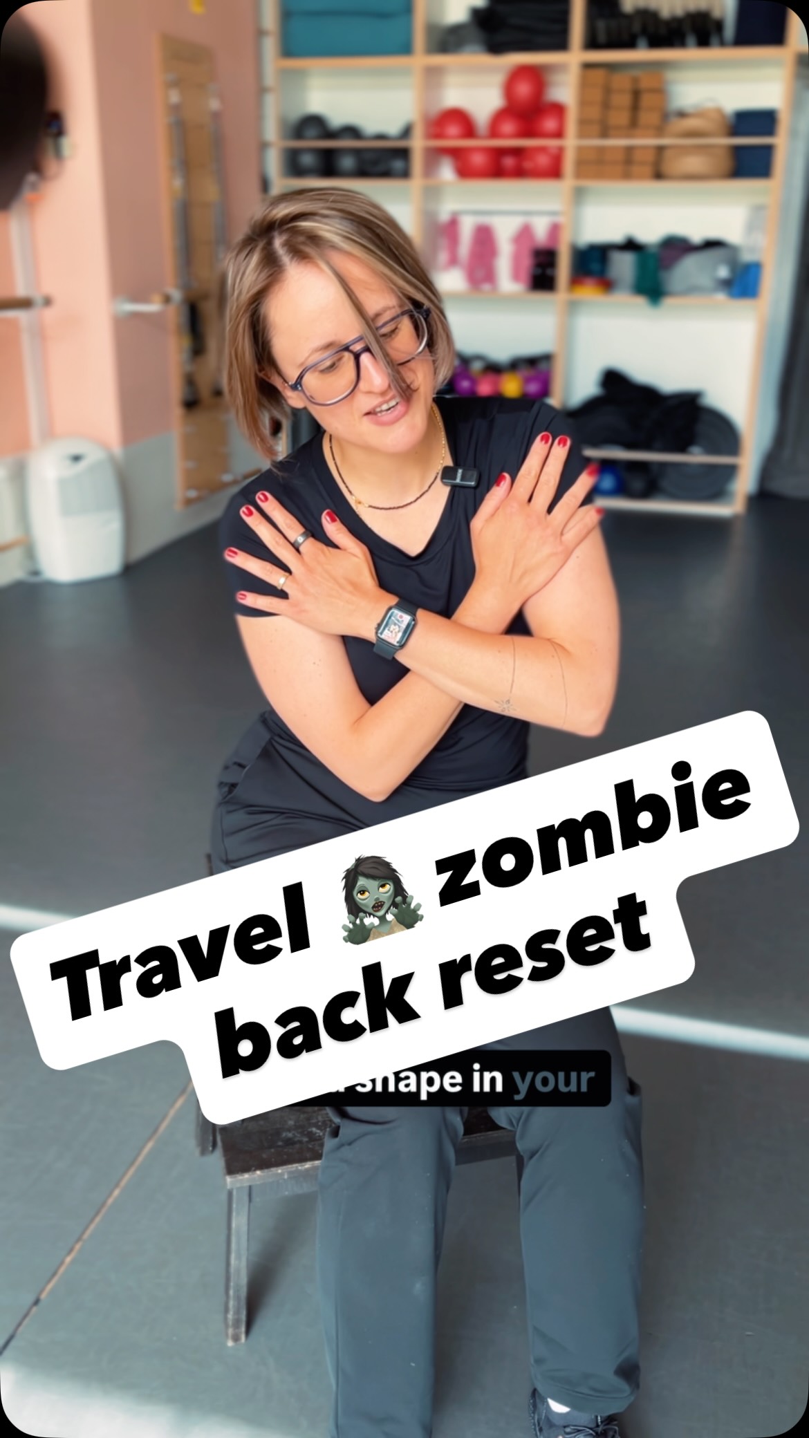 How many?
Do each exercise for 10 reps on every hour of your flight/train/coach ride and you can bust a proper move when you leave. No more stiff plane back. 🧟♂️
BONUS - why not try this at your desk if you have a desk job? All these small things add up.
This very simple and small-space friendly set of 5 shapes of the spine will cover the basics to prevent stiffness.
If you found this helpful and are still reading, drop a like, comment and reshare 🔁 - helping other plane zombies with their backs 🧟♀️
#relatabletrainer #lowback #travelhack #millenial