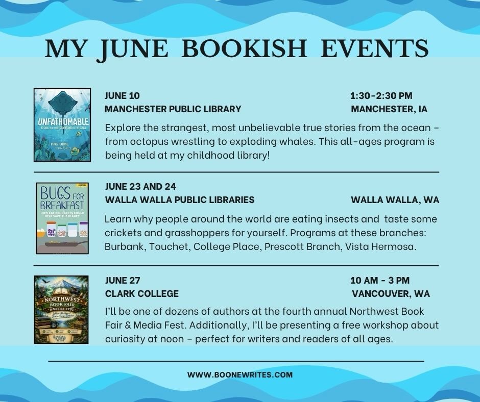 Catch me this month in Manchester, Iowa, or Vancouver or Walla Walla, Washington!
#authorevents #kidlit #bookevents #bookstagram #writing