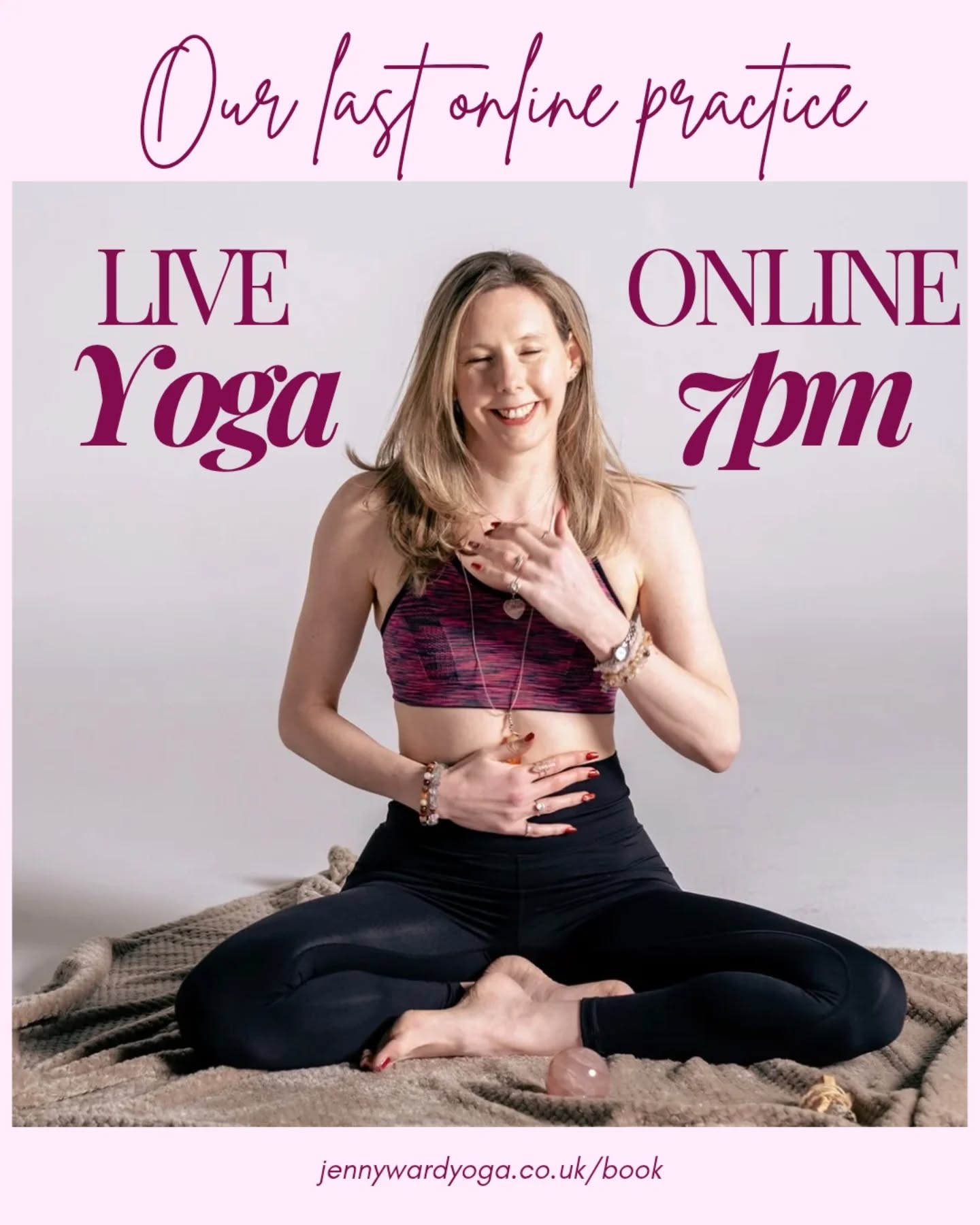 🧘♀️✨ Our (last) Midweek Sanctuary of Yoga Magic ✨🧘♀️
Join me this evening for a very special, final 🥲 online yoga class designed to help you unwind, reconnect, and feel grounded - wherever you are in the world.
This will be my last online class (in England) and you are invited 💌
🕖 7-8pm UK time
💻 Live online - plus recordings available after
💸 £10
🌸 Gentle, grounding, and suitable for all levels
💫 Move, breathe, and release tension from your day
🌟 Connect with your body, your breath, and enjoy a little moment of calm
👉 Reserve your spot here: jennywardyoga.co.uk/book
🌟 You will feel lighter, more present, and glow from the inside out. I guarantee you will love what we're going to do!
I can’t wait to share this space with you on the mat one last time before I go 💛
With love,
Jenny x x