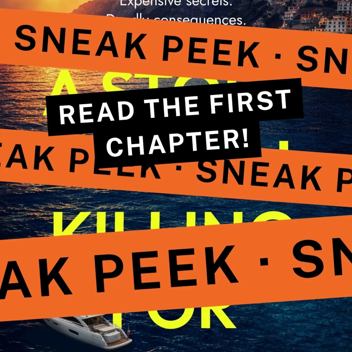 A STORY WORTH KILLING FOR is coming this summer... and is also worth reading, errm, for! As a little aperitivo, here is the first chapter. If yachts, sun, Italy, and booze aren't your things, then you'll hate it.
If you like it or it tickles your curiosity, please consider saving, commenting & sharing - it really helps!
ANYHOO watch this space for the cover reveal and pre-order info. Much love 🥰
#thrillerbooks
#summerthriller
#holidayread
#thrillerbook