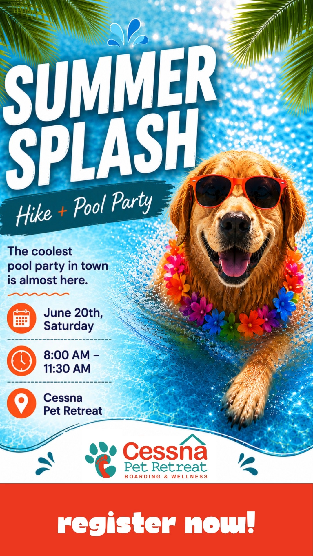 🚨 ATTENTION DOGGOS 🚨
Your weekend plans are officially better than your hooman’s 😎
Head to the COOLEST pool party in town! 🐶🌴☀️
🐾 Hike + Pool Party
P.S: 👫 Hoomans are MOST welcome to jump in and enjoy a dip in the pool with their furries too 😉�
📍 Cessna Pet Retreat | �📅 June 20th, Saturday� | ⏰ 8AM – 11:30AM
Think:�
🐾 Fun group hike�
💦 Pool time
🐾 Behaviorist-led activities �
📸 Cute moments�
🌴 Summer vibes
🐾 Pet + Parent bonding activities �
🐕 New furry friends
🐾 Breakfast for humans and pets and much more….
Honestly… this is less of an event and more of a summer movie for dogs 😉🎬🐾
Limited spots available — #linkinbio
#CessnaPetRetreat #DogPoolParty #DogEventsIndia #BangaloreDogs #PetParentsIndia #DogFriendly #DogDayOut #DogsofBangalore #PetParty #DogSwimming #DogAdventure #DogHike #WeekendWithDogs #PetFriendlyIndia #PoolPawty