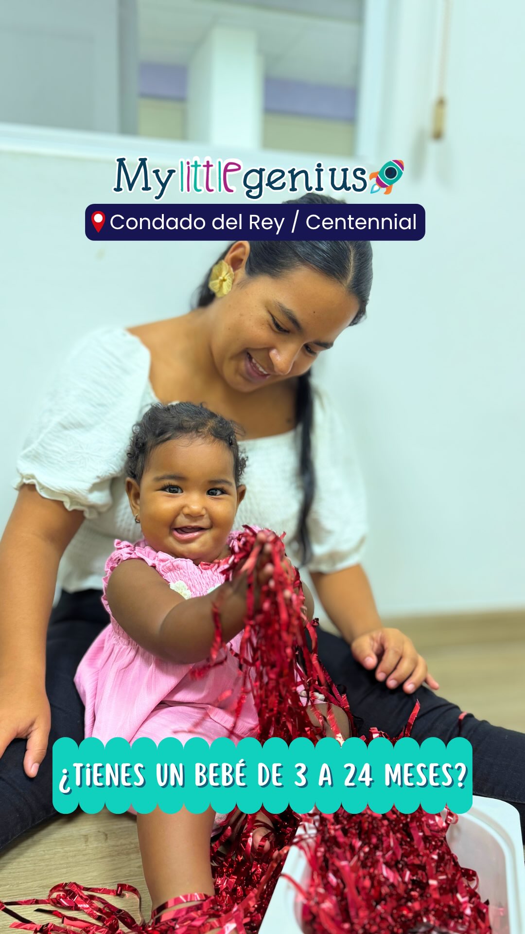 👶 ¿Tienes un bebé entre 3 y 24 meses?
Descubre nuestro programa Mommy & Me en My Little Genius.
✨ Basado en neurodesarrollo
✨ Actividades diferentes cada semana
✨ Grupos según la etapa de desarrollo de tu bebé
✨ Un espacio para jugar, aprender y fortalecer su vínculo
🎁 Primera clase de prueba gratuita.
📲 Escríbenos por WhatsApp para conocer horarios y reservar tu espacio.