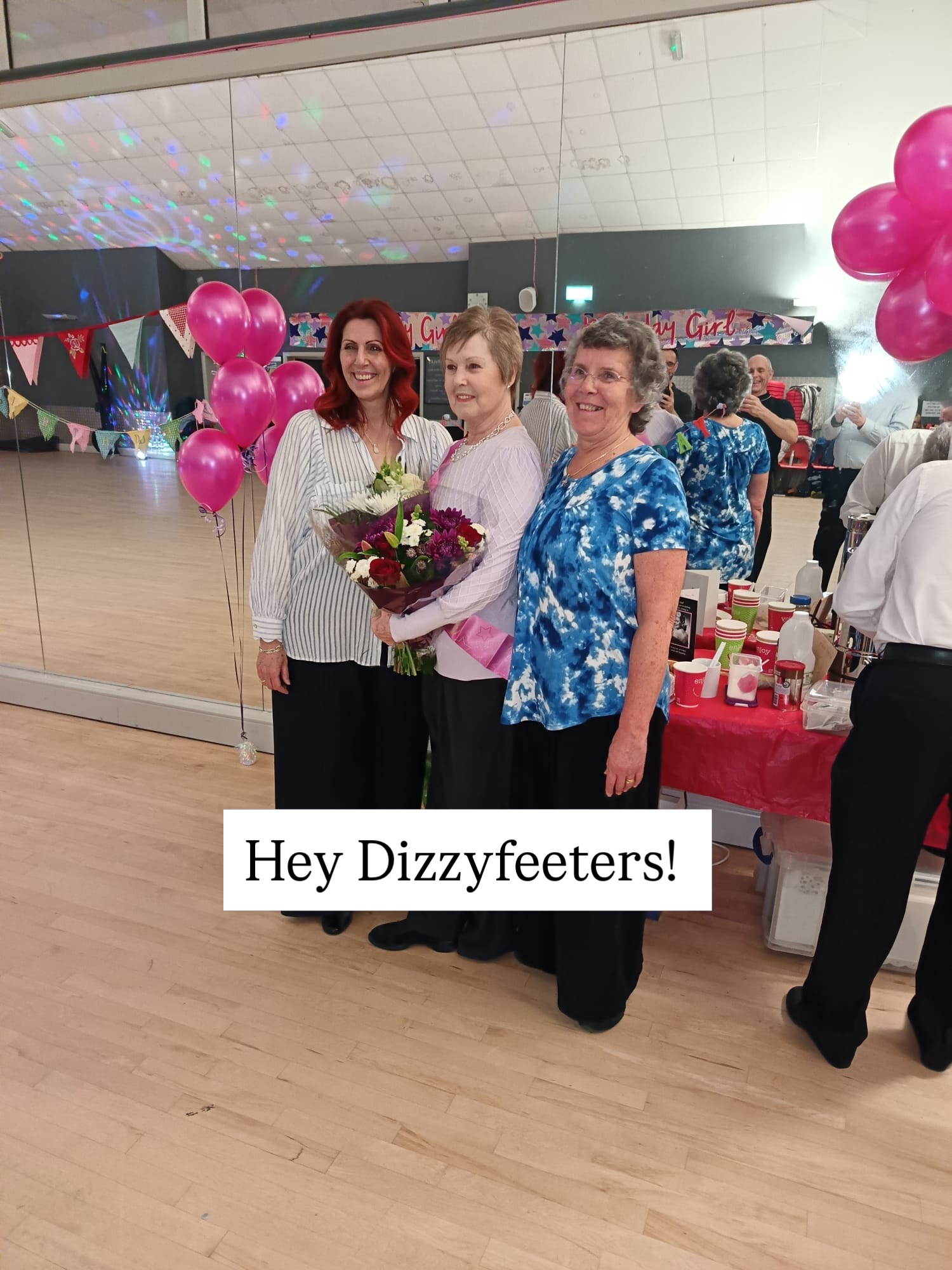 Life has been busy at Dizzyfeet HQ! Here’s a few things we haven’t really shared with you about what we’ve been up to 😅
Since March, our teacher Elaine had a birthday 🎂 and a few of you threw a little surprise for her which was super lovely 🥰
Britannia went off with a bang and we had a great event! You can see Julian working hard for us here on a little project for it 😆
We were at the British Dancesport Association AGM to discuss how dancing is moving forward in the UK 🇬🇧
The studio has been busy with another one of our Lounge competitions, which was really lovely see so many of you taking part and having a go! 👏
We got to do a little teaching in Italy with Eva! 🍝
Private lessons and classes carried on an are always interesting 🧐
Exams and James trying our Emma’s sunglasses 😎
A little chance to catch up with Strictly friends PLUS we got to see the premiere of a short film that James had a part in Dancing with Death by Presto Films. What a lovely evening that was and honour to be part of 🎬🍿🫶
More recent stuff you know! But coming up, we’re planning for our Summer Party, an Open Day in August and before we know it - it’ll be time start chiming on about Christmas! 😱🙊🎄
We’re going to keep you all a little more up to date on here, but if you haven’t yet, subscribing to our newsletter is a great way to keep up to date with all that’s going on here at Dizzyfeet.
For now - just “dance more, worry less!” 💃🕺🪩