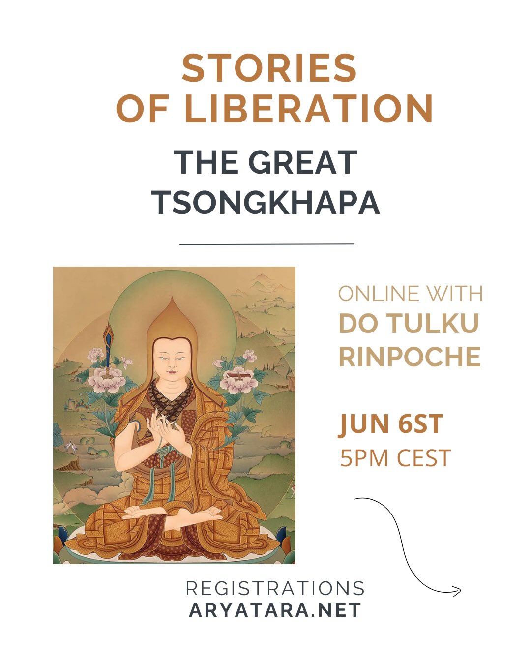 The Great Tsongkhapa had a legendary life from the start. It is said that where a drop of blood from his umbilical cord fell, a sacred sandalwood tree bloomed, marking the spot where the famous Kumbum Monastery stands today.
Driven by a fierce desire to reach enlightenment for the sake of all beings, he later underwent an intense retreat where he completed 3.5 million prostrations and 1.8 million mandala offerings, wearing the skin of his forearms down to the bone out of pure devotion.
Want to be deeply inspired by the master who laid the foundation for the entire Gelug tradition?
✨ Join us for the next teachings in the Stories of Liberation series!
📅 Saturday, June 6th, 5pm CEST
🔗 Link for registering in bio
.
.
.
#JeTsongkhapa #TibetanBuddhism #StoriesOfLiberation #Gelug #Buddhism