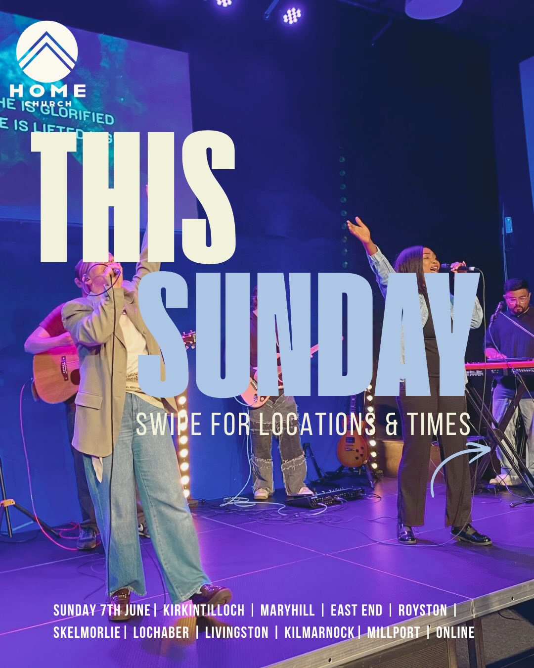 It’s almost Sunday .. 👀🤍
We would love to see you across any of our campuses on Sunday for the opportunity to gather together and praise God 🙌🏻
‼️ THIS SUNDAY ‼️ We’re launching our Royston location @ 11:30AM!!. We are so excited that the Lord has led us here, and are so expectant of the transformations and joy that will come!!
Let us know which location you’ll be attending below 👇
#christian #church #bible #jesus #glasgow