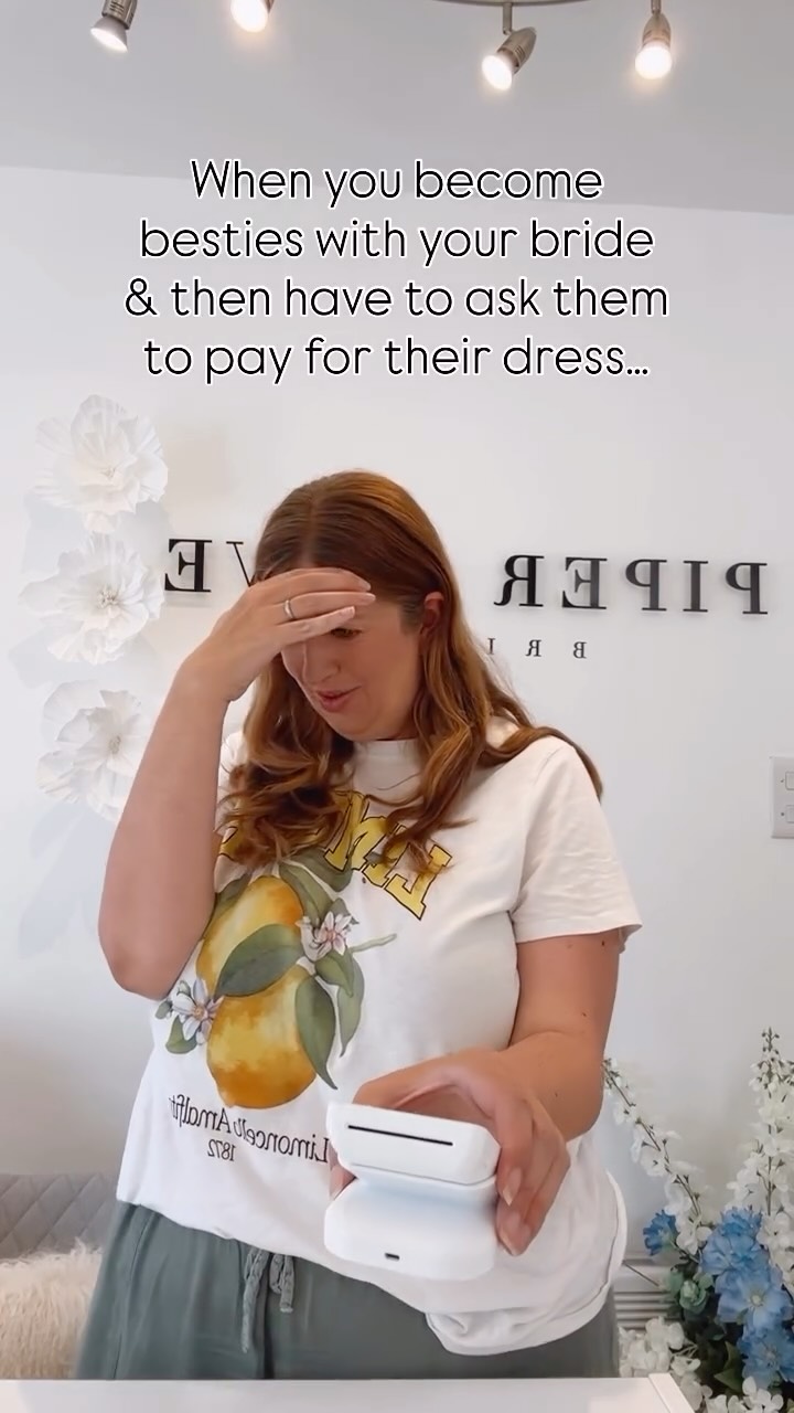 We really enjoy getting to know our brides here at Piper & Eve - hearing your love story, chatting with your family & friends, really getting to know you & understand your day that sometimes we feel like we have made a friend! So this part of the appointment can make us feel slightly…ummm…awkward 🙈🩵xx