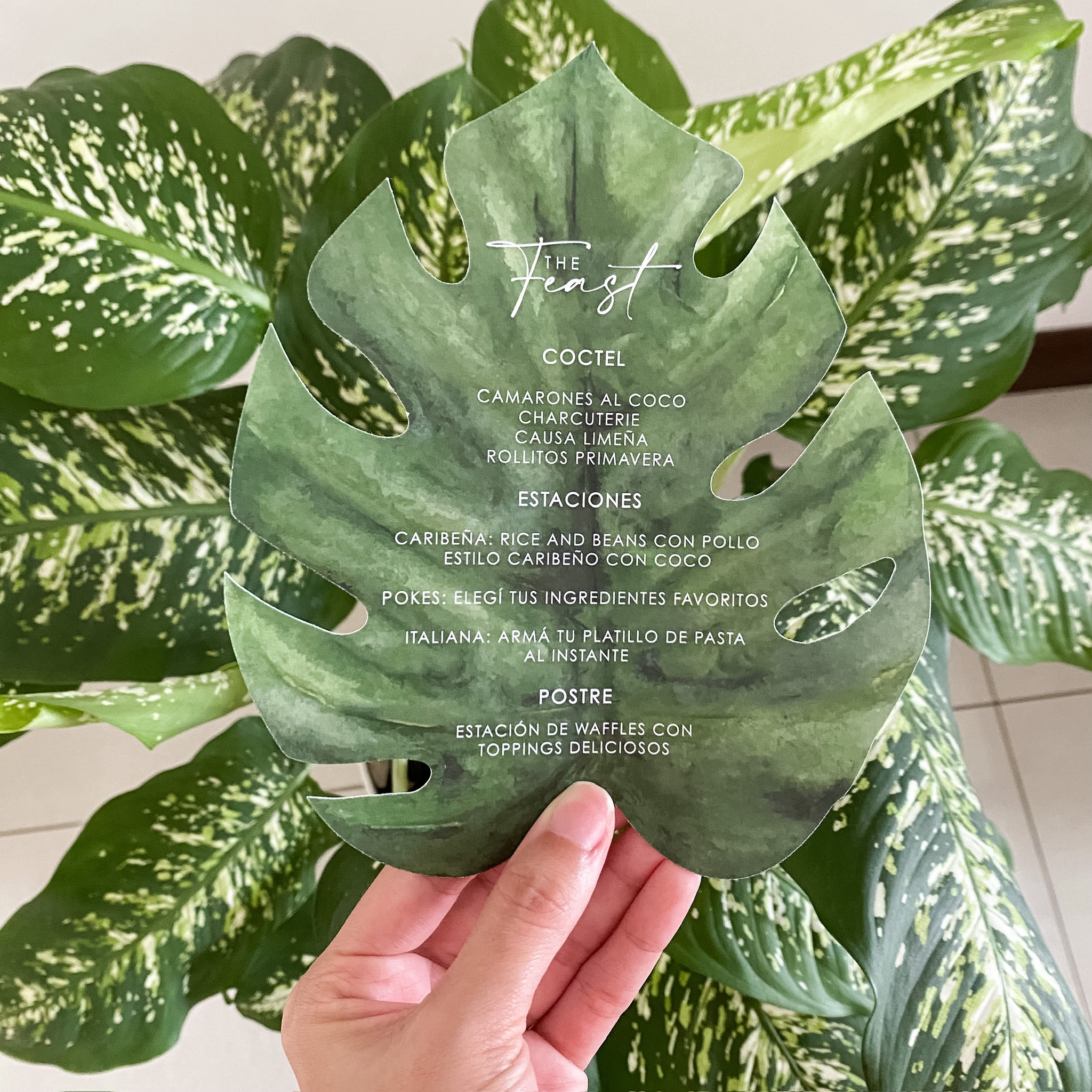 Menús para boda tropical 🍃