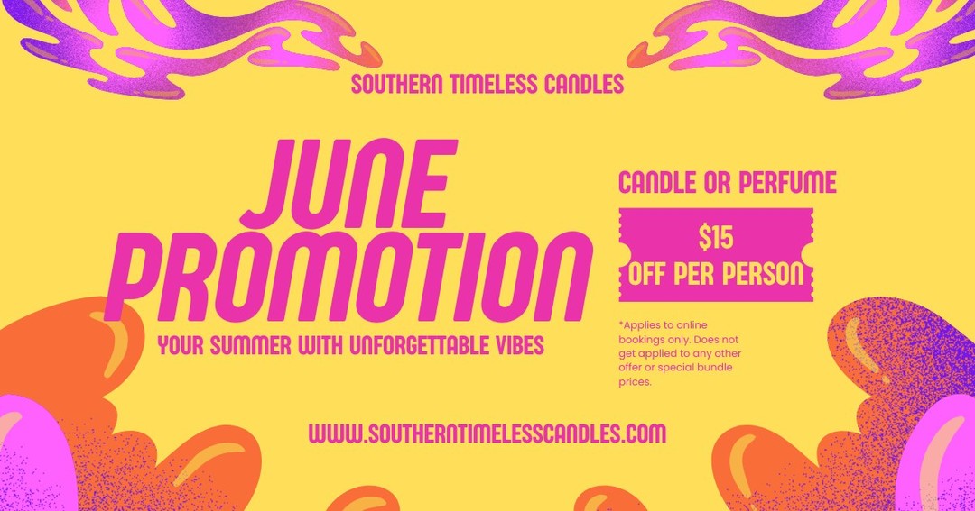 ☀️ MAKE SUMMER MEMORIES THAT SMELL AMAZING ☀️
Whether you're planning a date day, girls' trip, family vacation, or simply looking for something unique to do in Gatlinburg, now is the perfect time to create with us.
🕯️ Pour your own custom wood wick candle
🌸 Blend a signature perfume that's completely your own
✨ Explore dozens of fragrances and create something you'll remember long after your vacation ends
For a limited time, enjoy $15 OFF per guest, per qualifying package on our Candle-Making and Perfume-Making Experiences.
📍 Southern Timeless Candles
1004 Parkway Suite 801, Gatlinburg, TN
Reserve your seats online:
www.southerntimelesscandles.com
Valid on appointments taking place during June. Online reservations only. Discount applies to one qualifying candle or perfume package per guest and cannot be combined with bundle pricing, special offers, or other discounts.