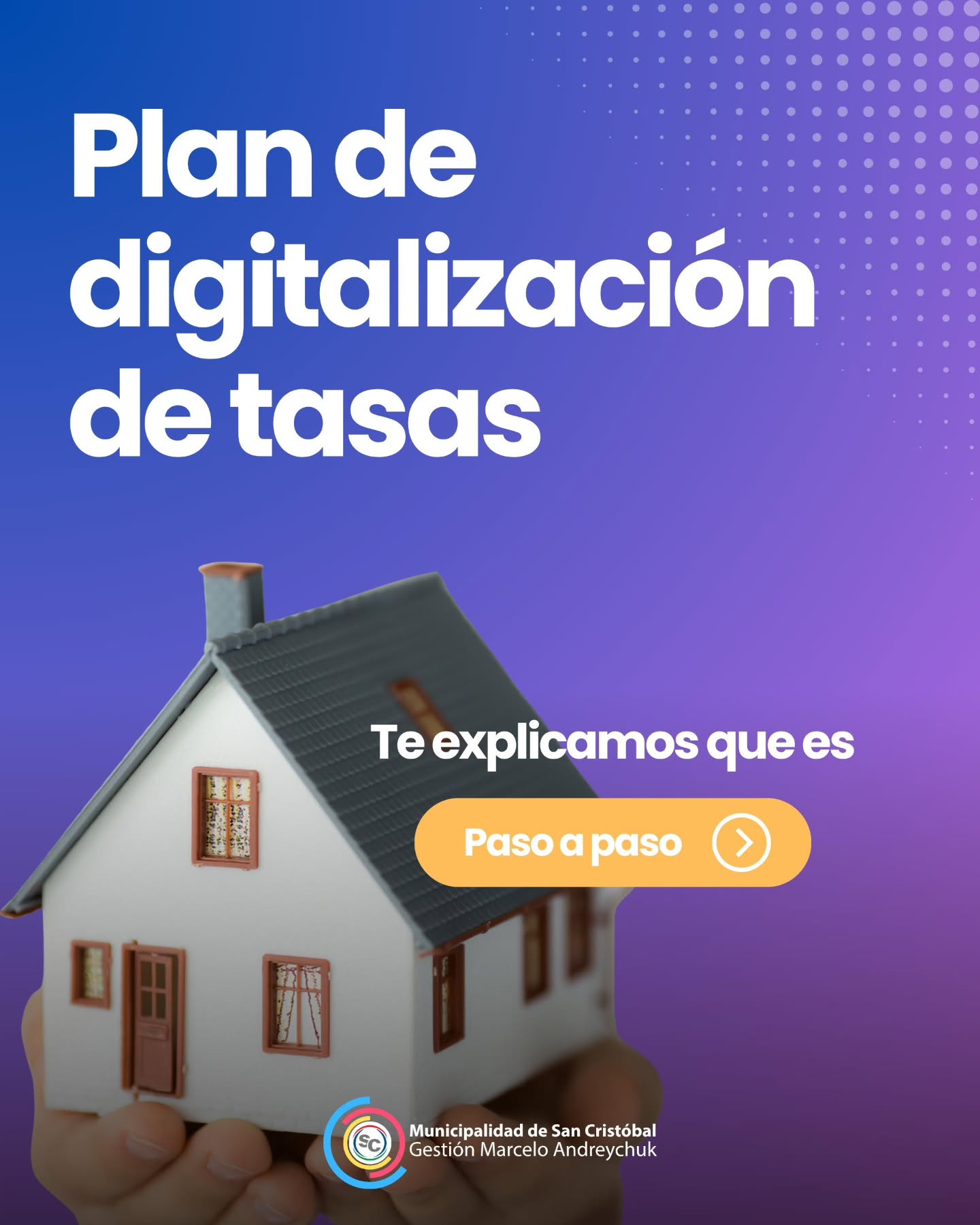DIGITALIZACIÓN DE TASAS: MÁS AGILIDAD, MENOS PAPEL 🙌🏻🏠
A partir de este mes comienza la implementación del nuevo sistema de digitalización de tasas municipales. Este cambio permitirá optimizar recursos, agilizar trámites y reducir el impacto ambiental mediante la utilización del domicilio electrónico para el envío de liquidaciones.
📲 Deslizá las placas y conocé el paso a paso para registrar tu correo electrónico y acceder al nuevo sistema.
Ante cualquier inconveniente, acercate al Municipio los días martes y jueves de 10:30 a 12:00 hs para recibir asesoramiento.
Haciendo un Municipio más eficiente.