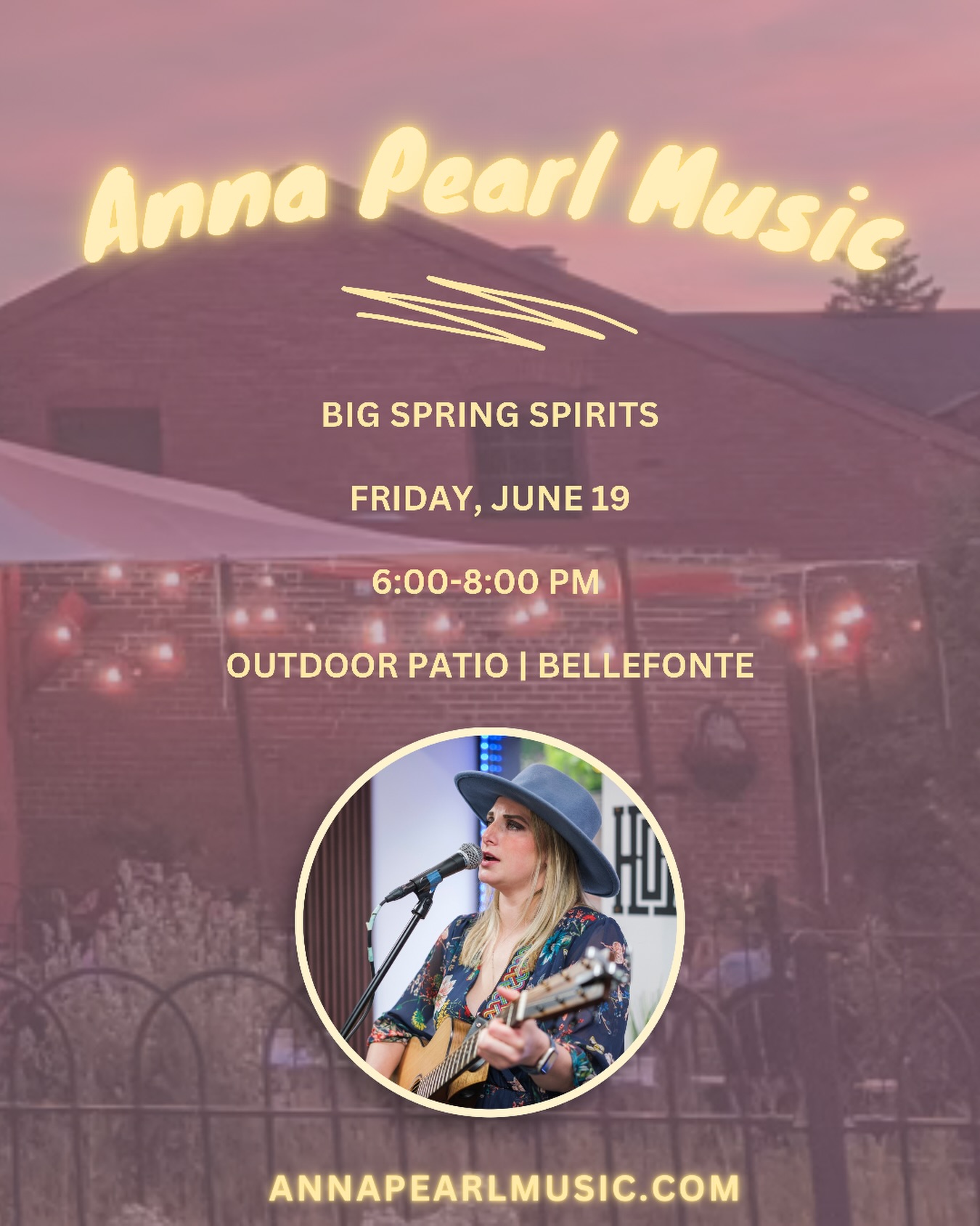 I’m SO excited for this show 😍 @bigspringspiritsbellefonte
I’ve been wanting to play here for so long!
Catch me out on the patio Friday, June 19th 6:00-8:00 p.m. #fingerscrossedforgoodweather
Best #gin #drinks I’ve ever had + a magical fairy atmosphere + delicious #food - see you there!