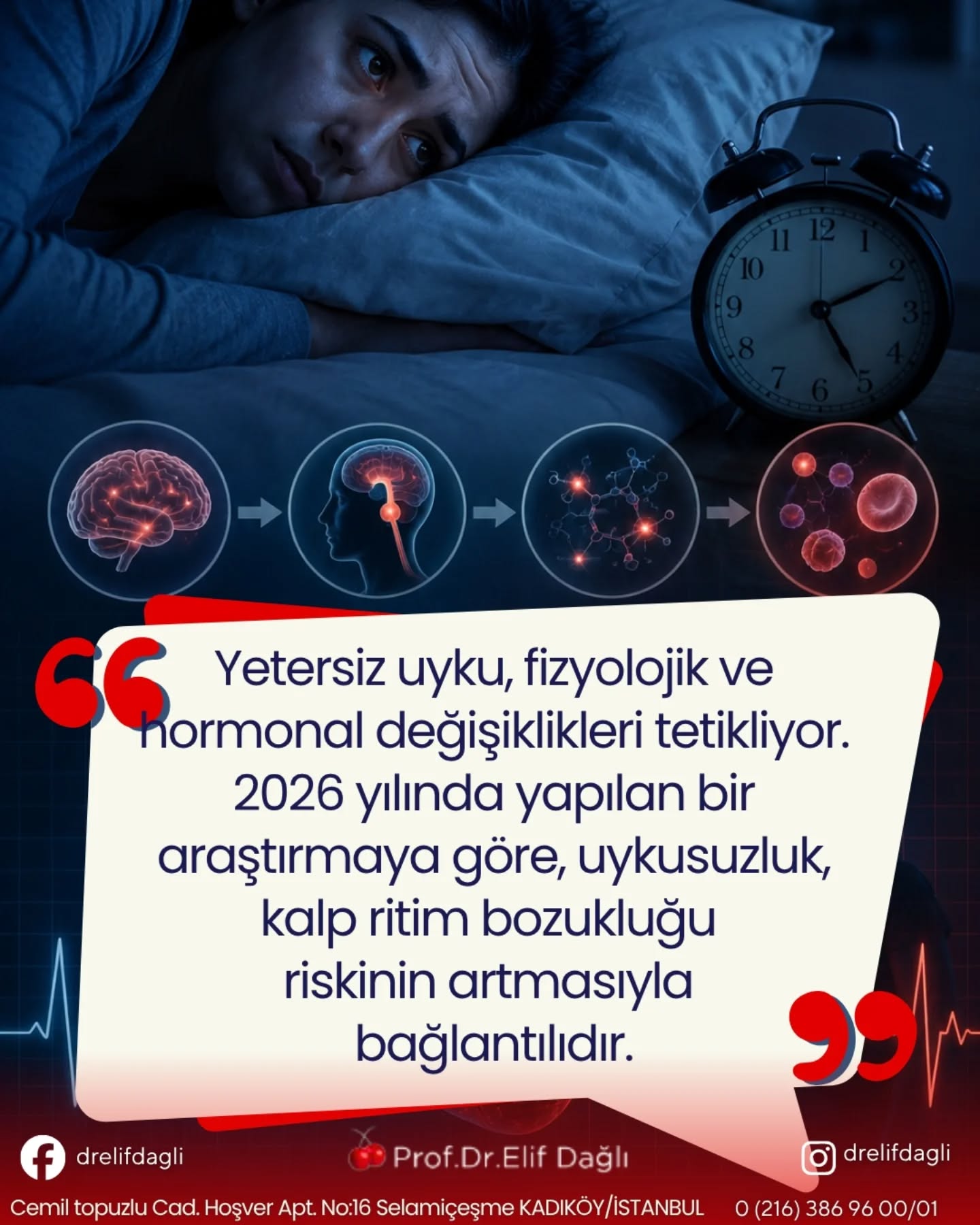 Yetersiz uyku, fizyolojik ve hormonal değişiklikleri tetikliyor. 2026 yılında yapılan bir araştırmaya göre, uykusuzluk, kalp ritim bozukluğu riskinin artmasıyla bağlantılıdır.