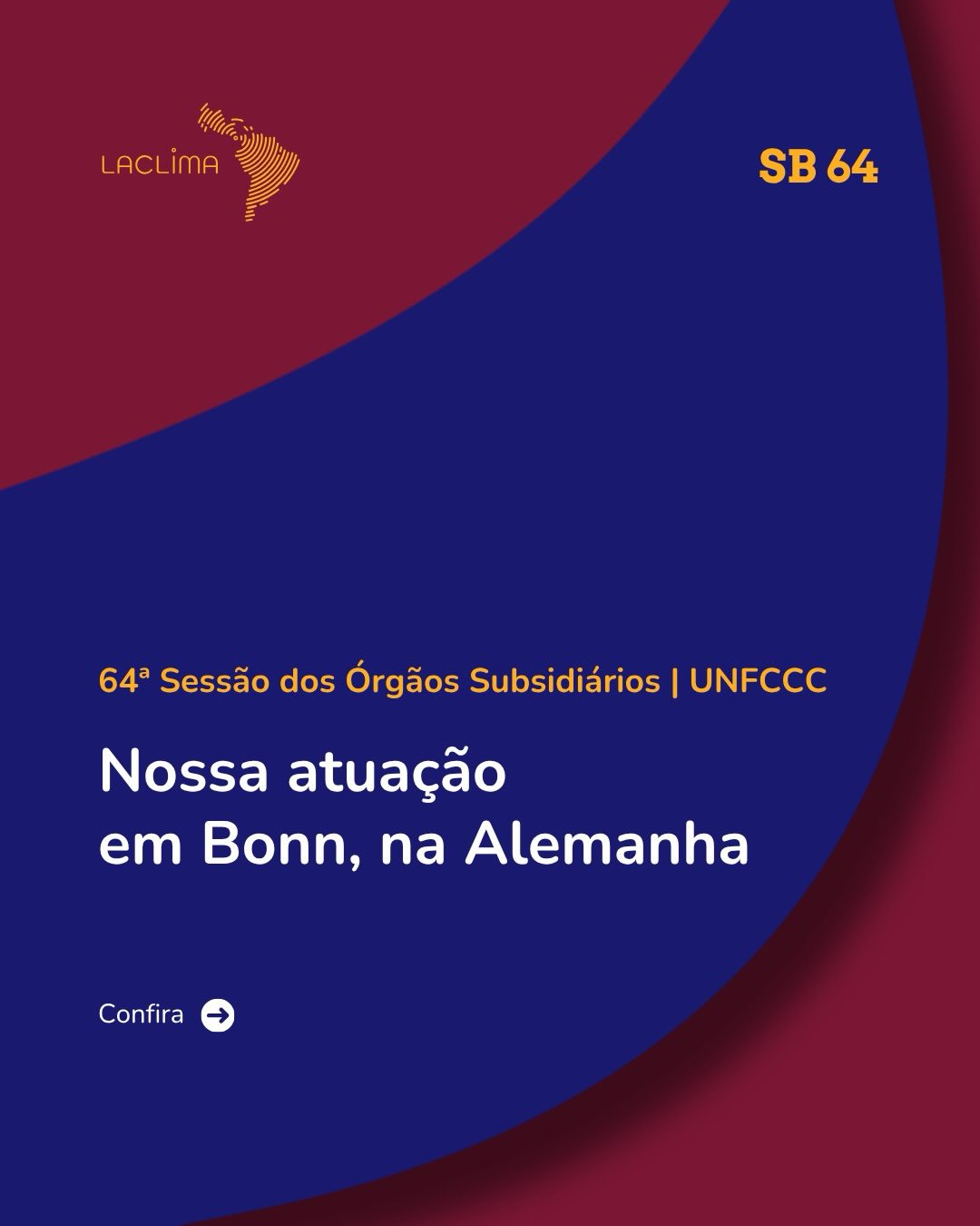 Entenda a atuação da LACLIMA na SB 64, em Bonn, na Alemanha.
A LACLIMA estará na Conferência de Bonn e nossa delegação vai acompanhar de perto 18 temas de negociação! Bastante, né? Arraste para o lado e confira as nossas frentes de atuação durante nas próximas duas semanas.
A longo dos próximos dias, vamos compartilhar atualizações exclusivas sobre SB 64.
Continue acompanhando a LACLIMA! Será muito especial ter você por aqui!
Ficou com alguma dúvida? Não deixe de falar com a gente.
#sb64 #laclimaembnn #unfccc
