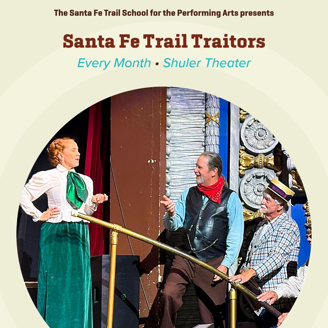 Don’t miss Santa Fe Trail Traitors at the Shuler Theater this summer! 🎭
Performances:
📅 June 12–14
📅 July 17–19
📅 August 7–9
🎟️ Ticktes available at ShulerTheater.com!
#NewMexicoTrue #NewMexico #RatonNM #ExploreRaton #RatonNewMexico