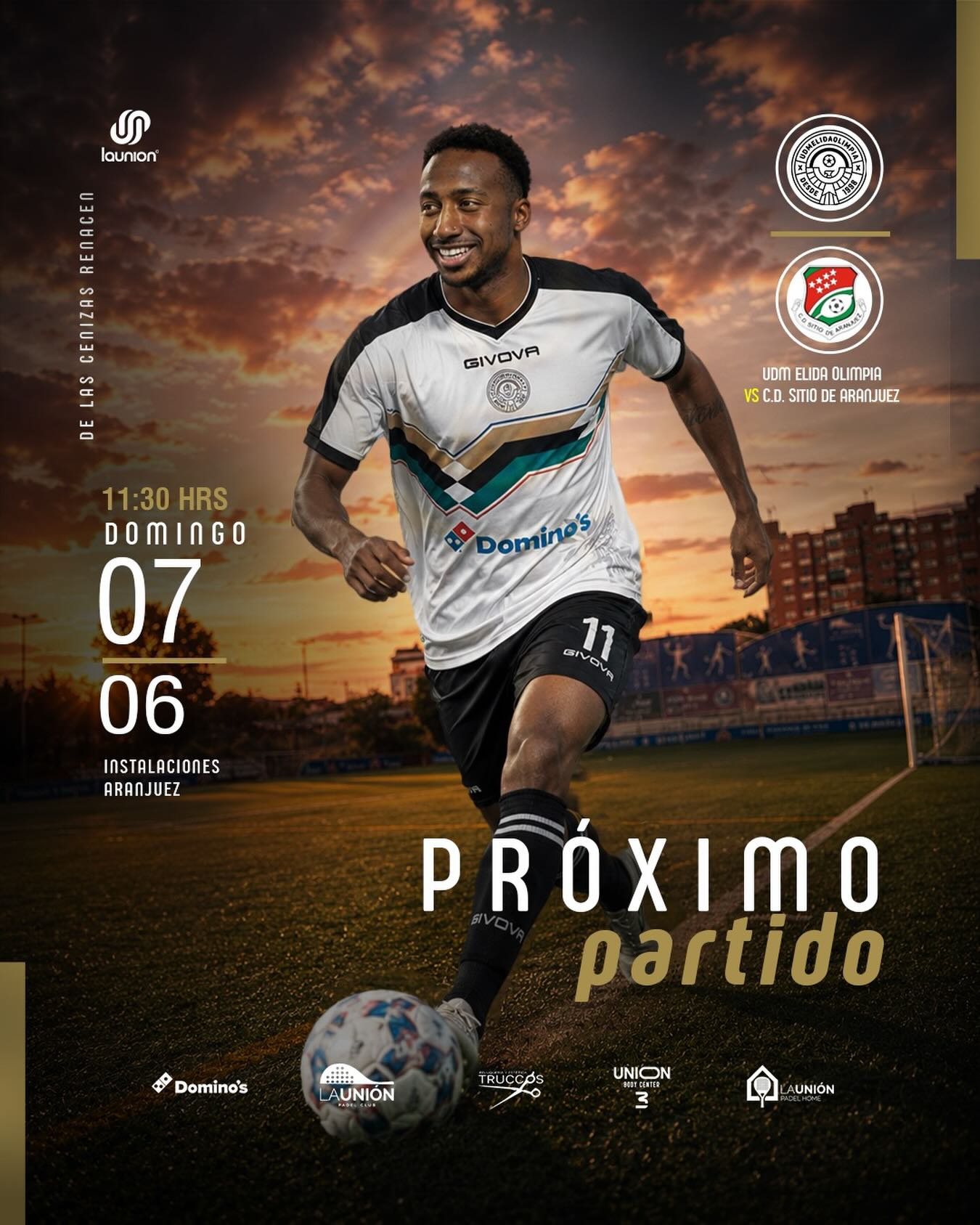 🔥 ¡DE LAS CENIZAS RENACEN! 🔥 Este domingo volvemos al campo con un solo objetivo: ganar. ¡Te esperamos para alentar al equipo! 🙌⚽
🗓️ Domingo 07/06
⏰ 11:30 HRS
🆚 UDMElidaOlimpia VS C.D. Sitio de Aranjuez
📍 Instalaciones Aranjuez
#PróximoPartido #UDMElidaOlimpia #MatchDay