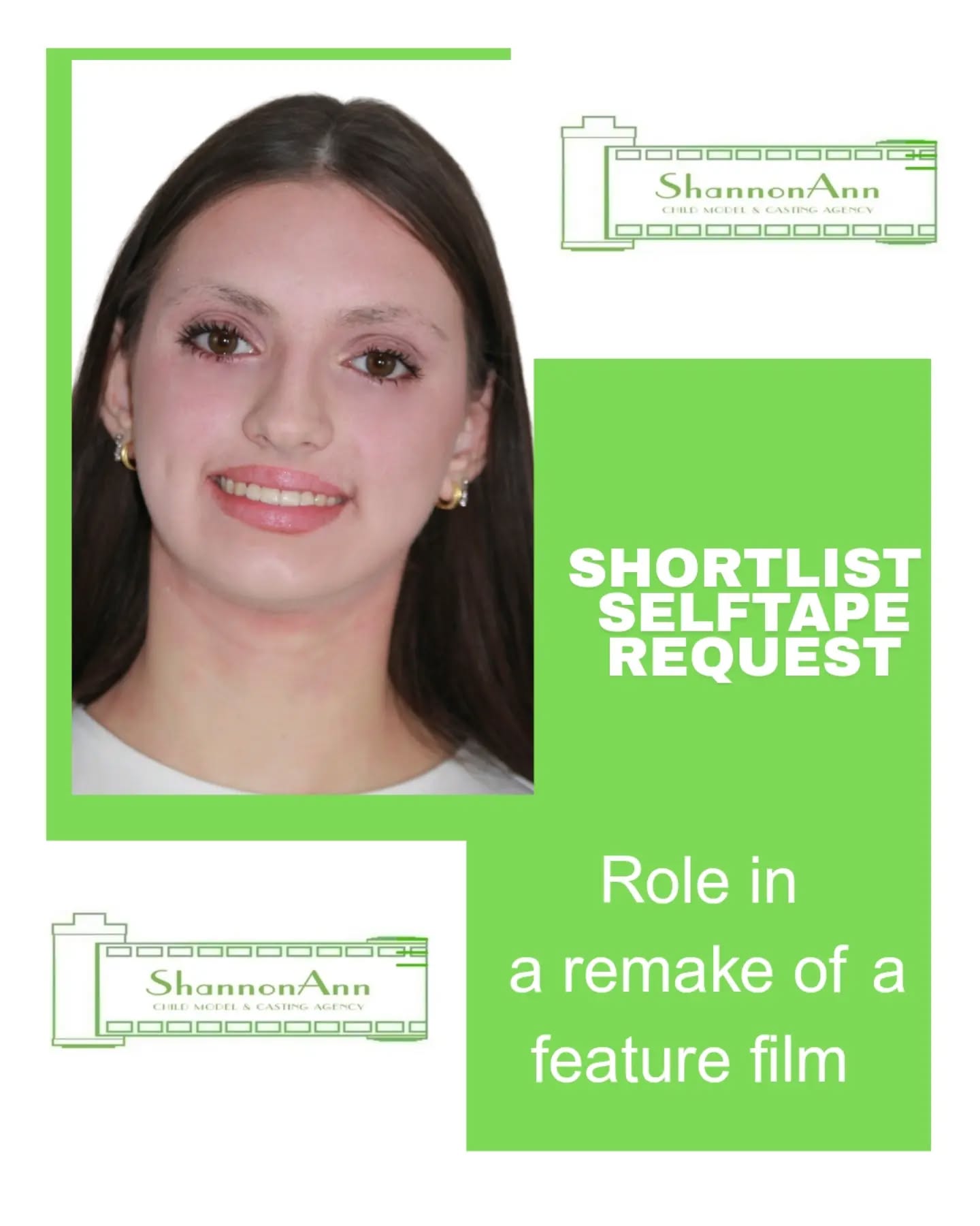 Good luck to Louisa on her recent selftape for a role in a feature film 🤞
#scottishmodels #shannonannagency #castingcall #proudagents #childmodelagency